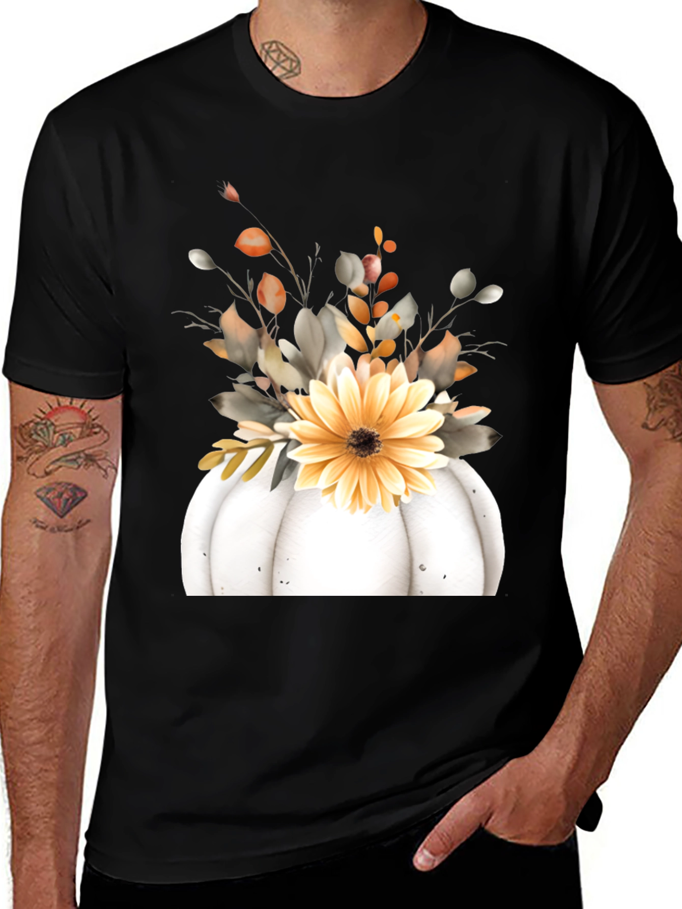Variant 22 of Fall Pumpkin & Floral Tee