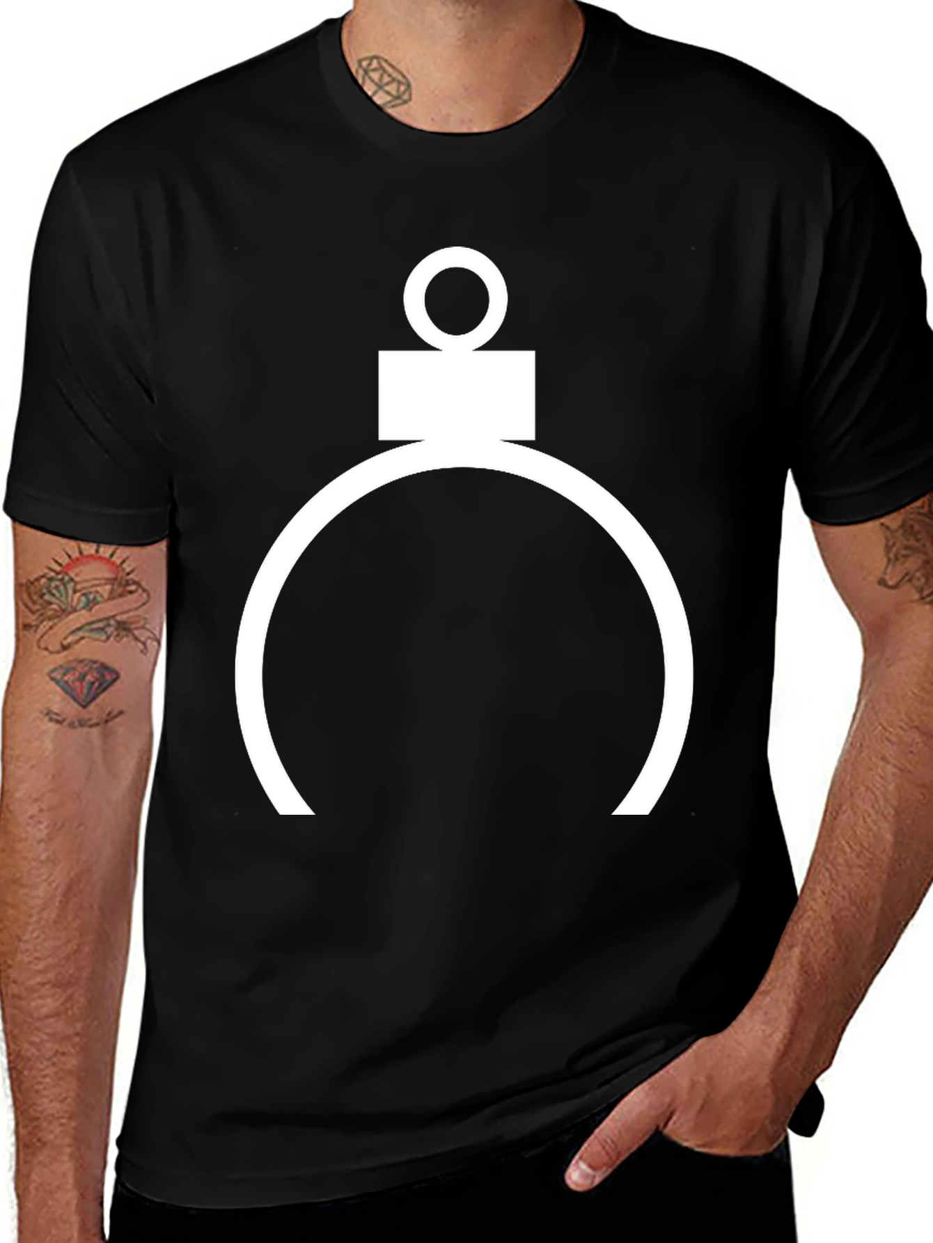 Variant 4 of Geometric Circle T-Shirt - Modern Minimalist Design