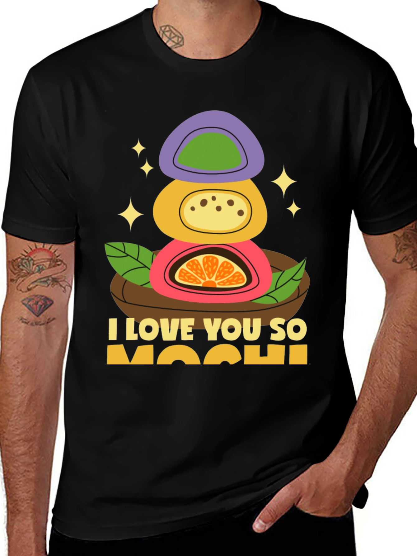 Variant 26 of I Love You So Mochi T-Shirt - Cute Foodie Tee