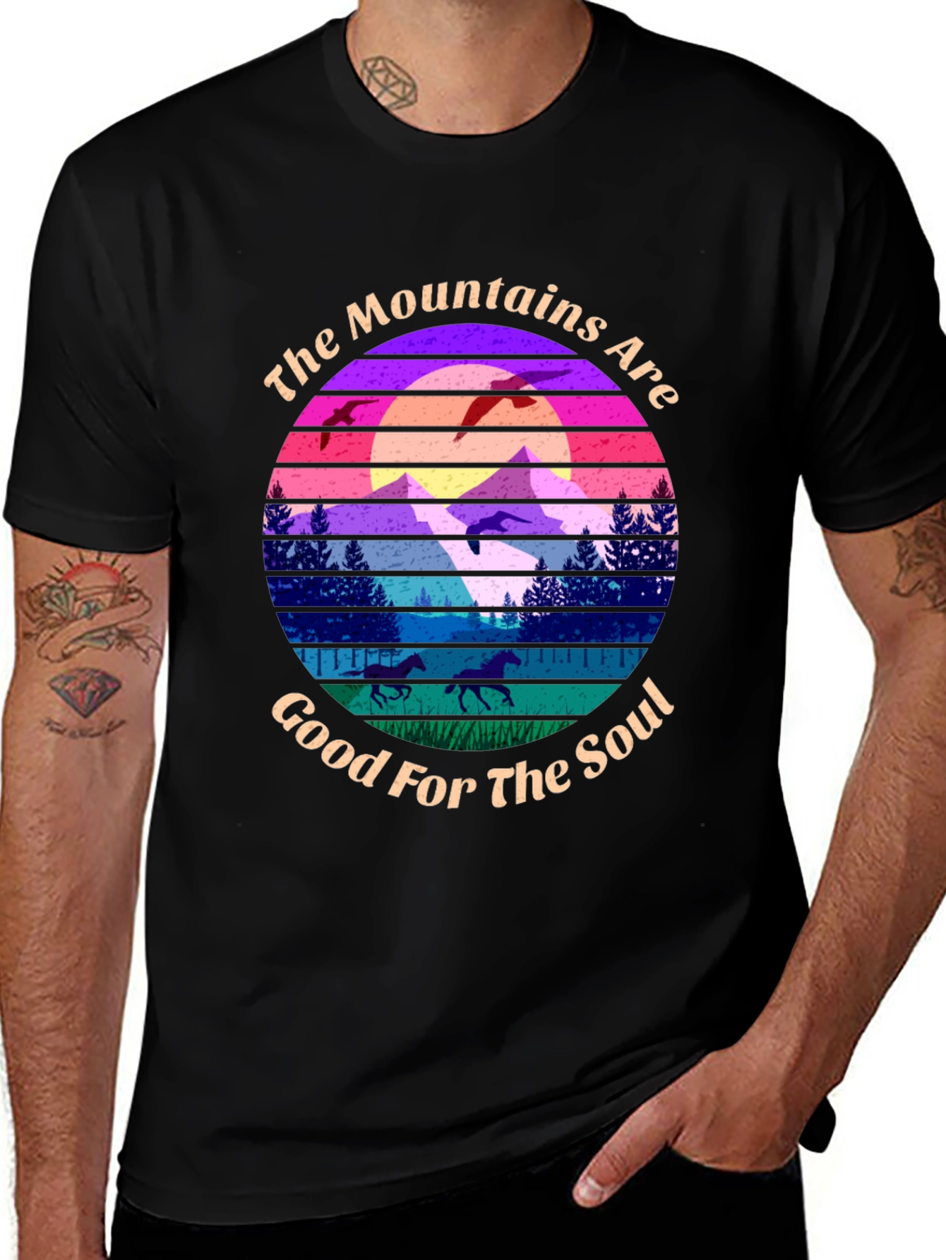 Variant 15 of Mountains Soul T-Shirt - Nature Lover Tee