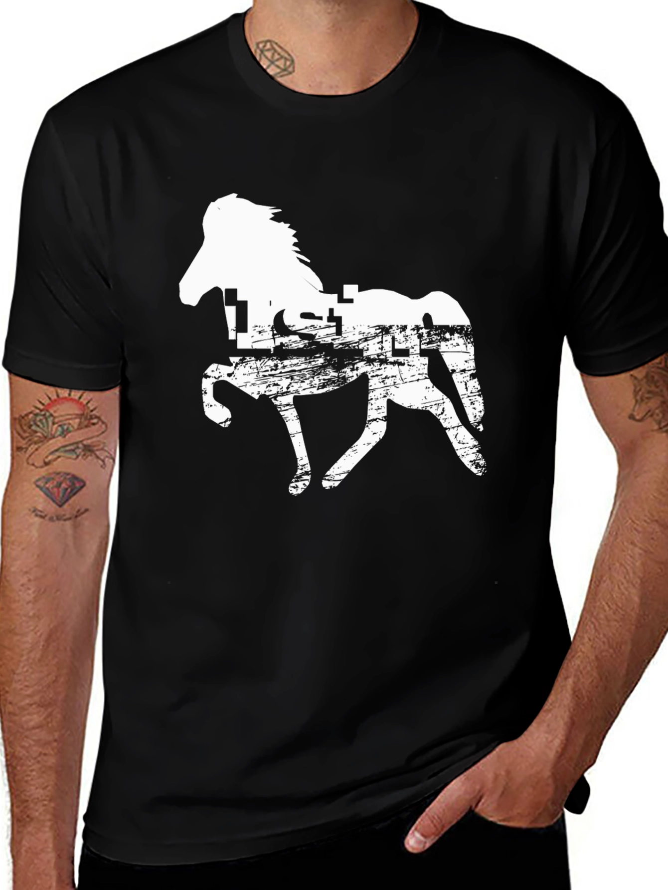 Variant 25 of Horse Silhouette Graphic Print Tee