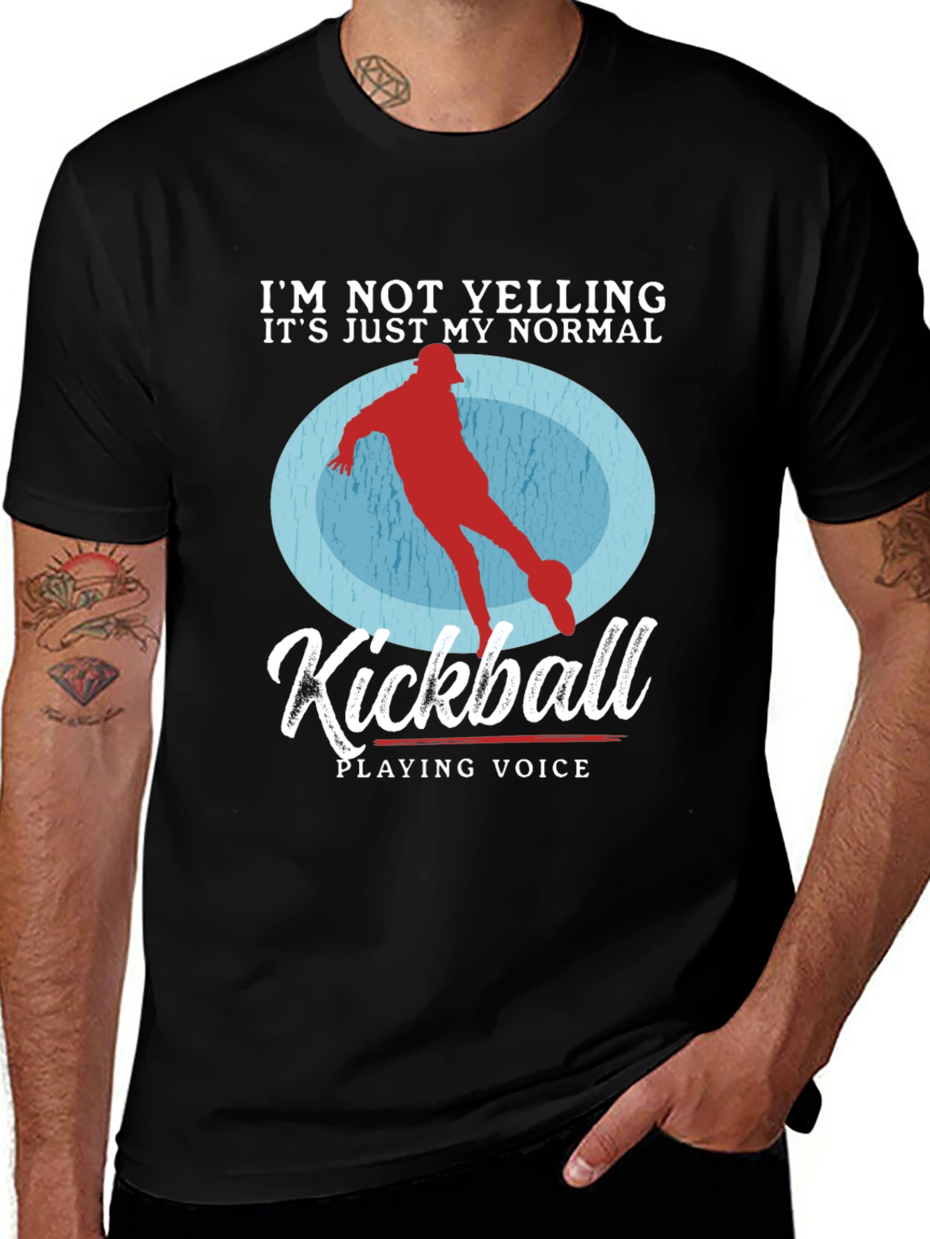 Variant 24 of I'm Not Yelling Kickball T-Shirt