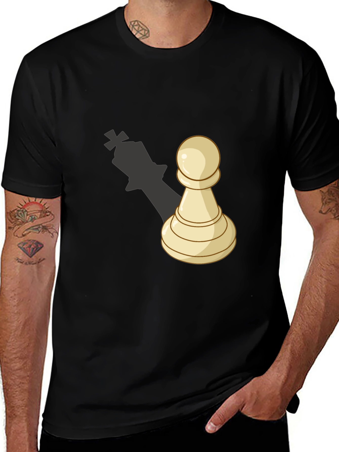 Variant 8 of Pawn to King T-Shirt - Chess Piece Design Tee