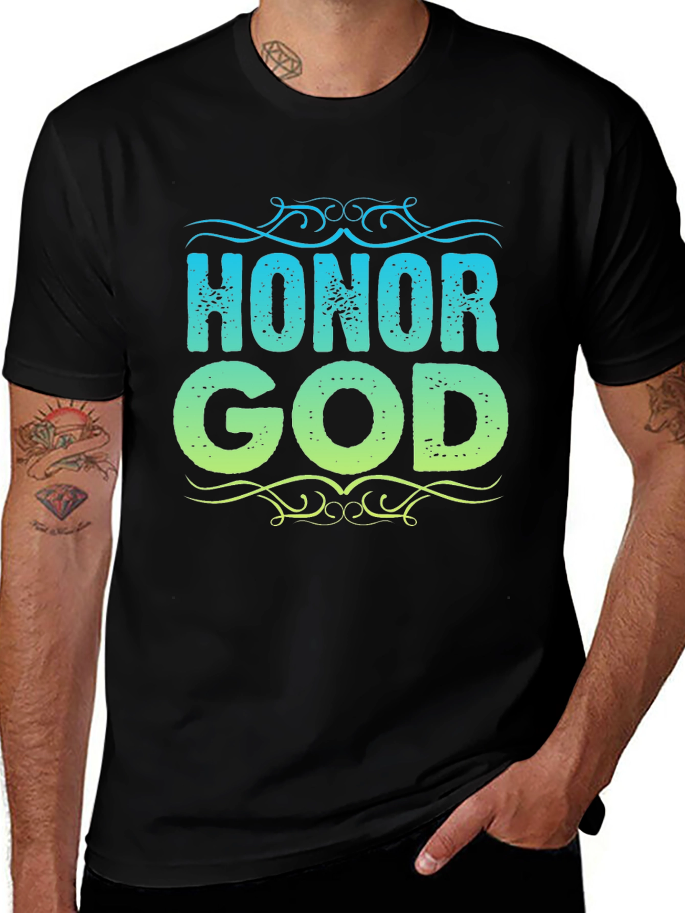 Honor God Graphic Tee - Stylish Christian Apparel