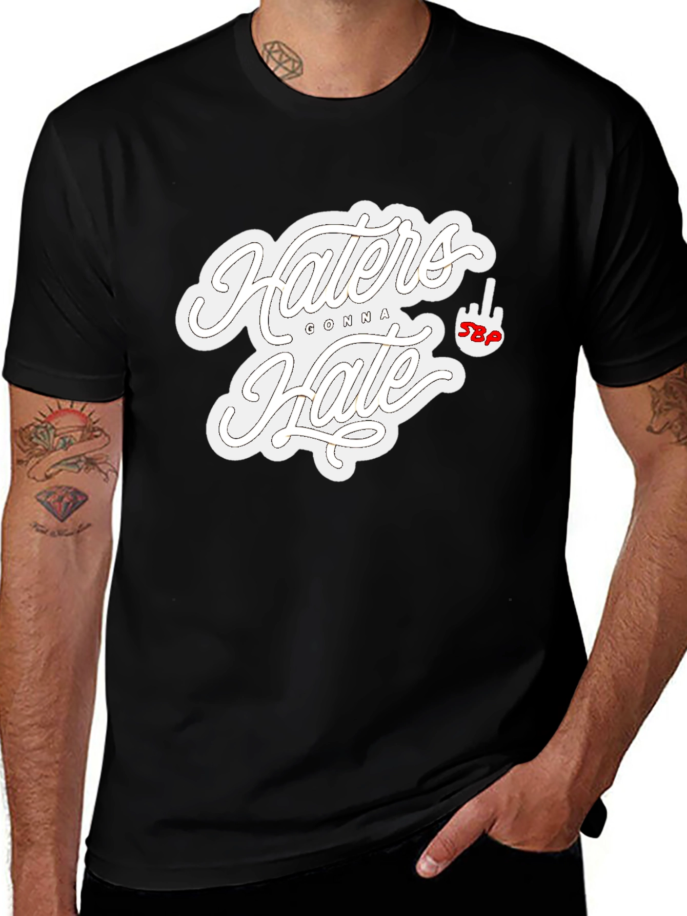 Variant 3 of Haters Gonna Hate Graphic T-Shirt - Black