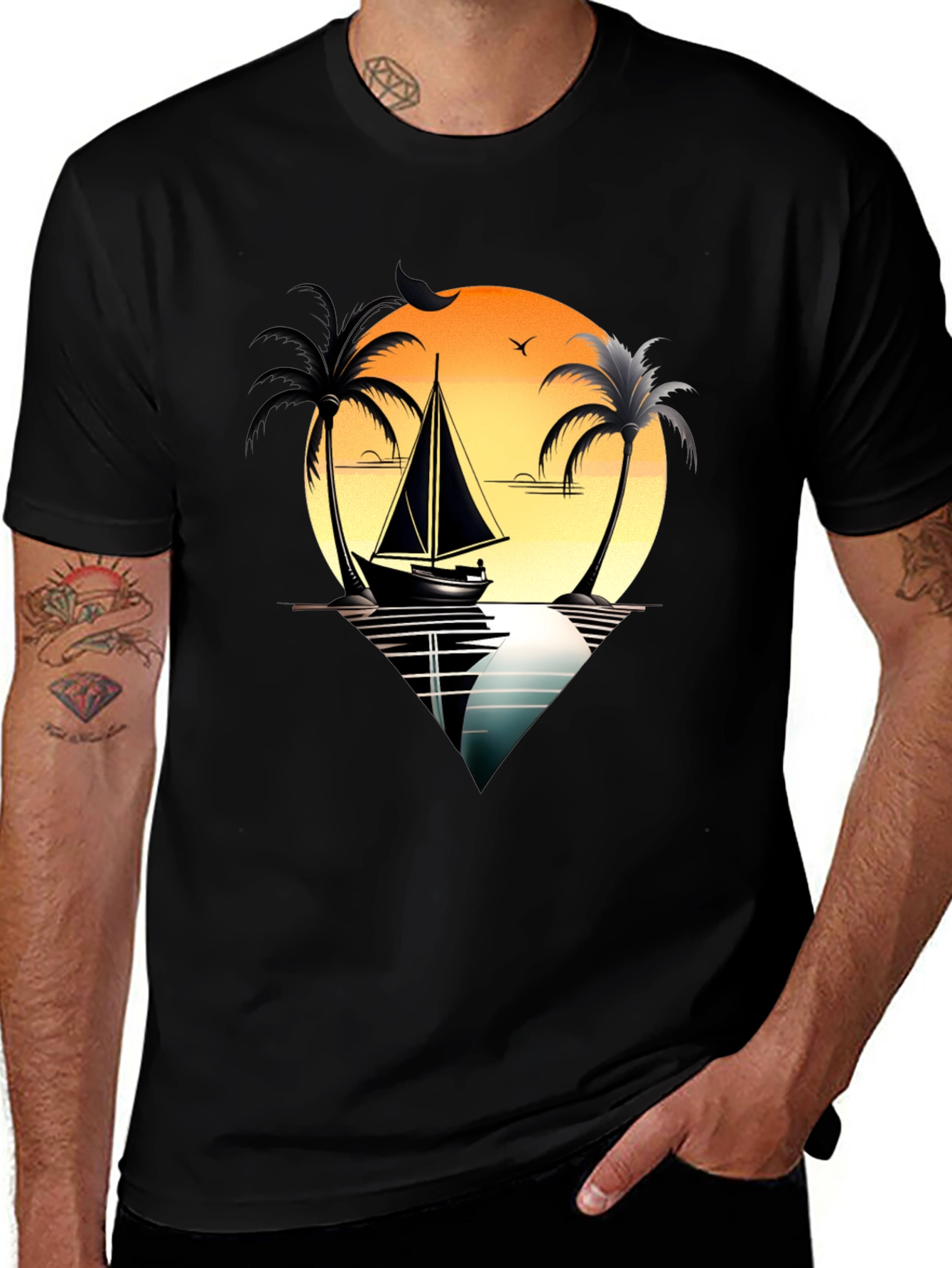 Variant 21 of Sunset Sail T-Shirt