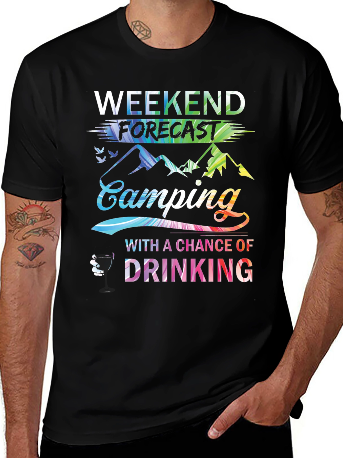 Variant 21 of Camping & Drinking T-Shirt