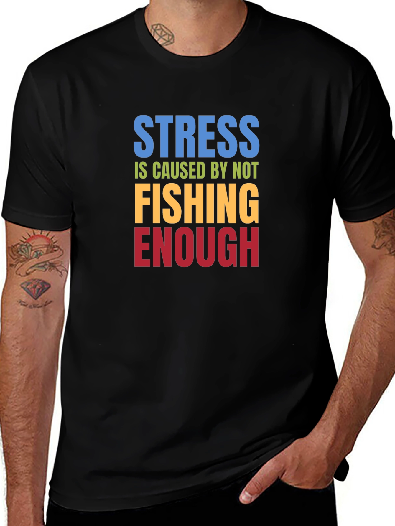 Variant 14 of Stress Fishing T-Shirt - Funny Graphic Tee