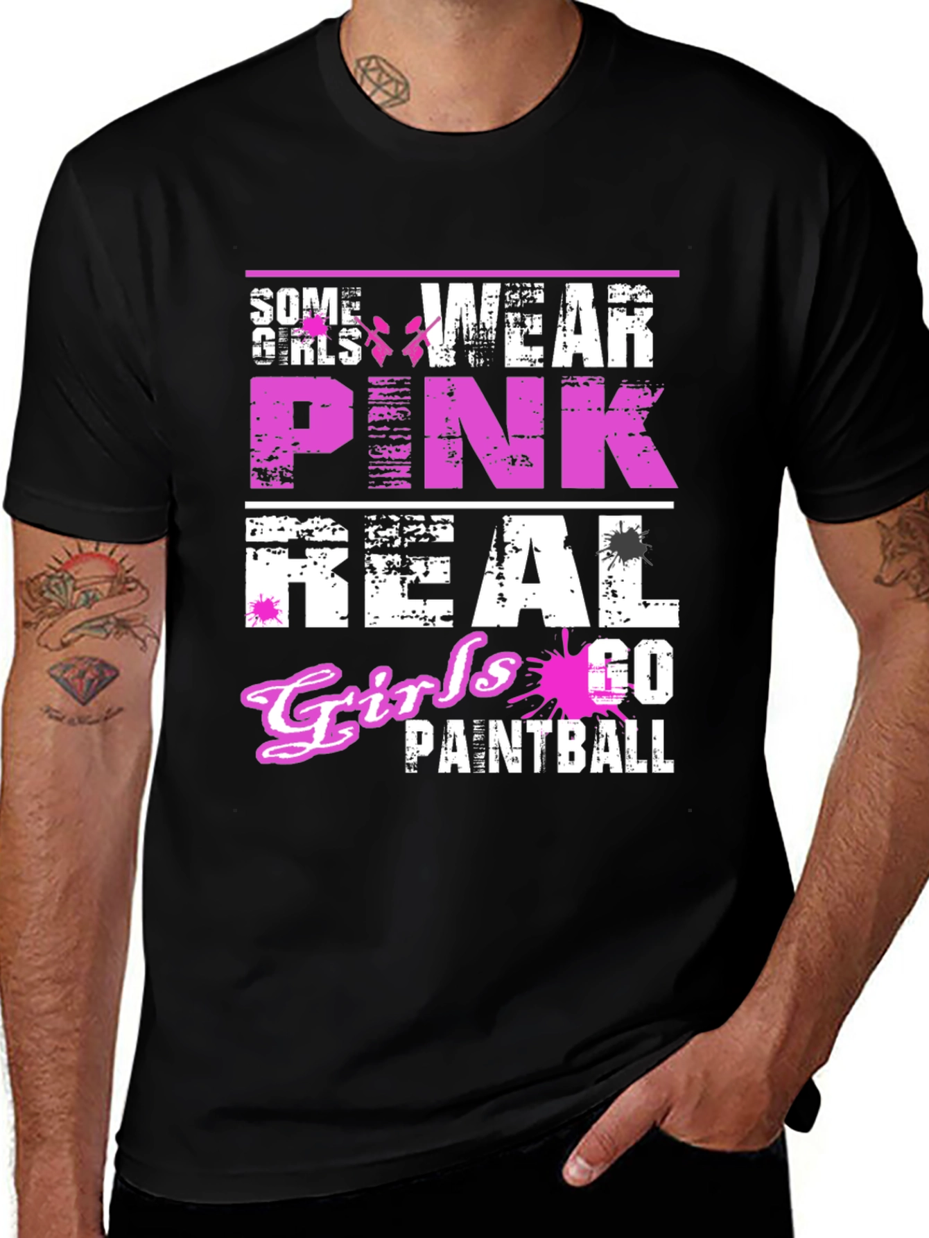 Variant 16 of Real Girls Go Paintball T-Shirt