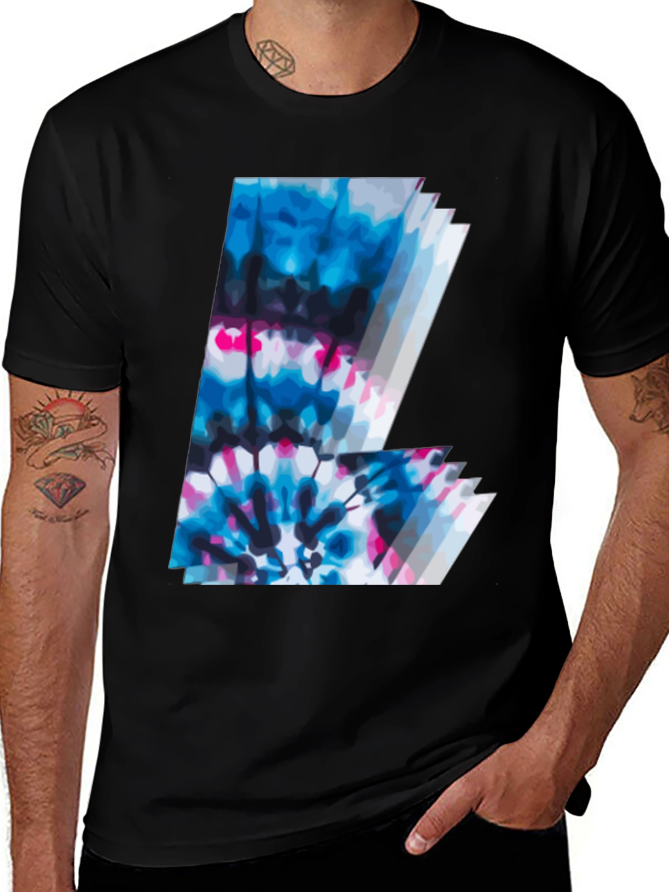 Variant 18 of Abstract Tie-Dye Graphic Tee - Modern Casual Style