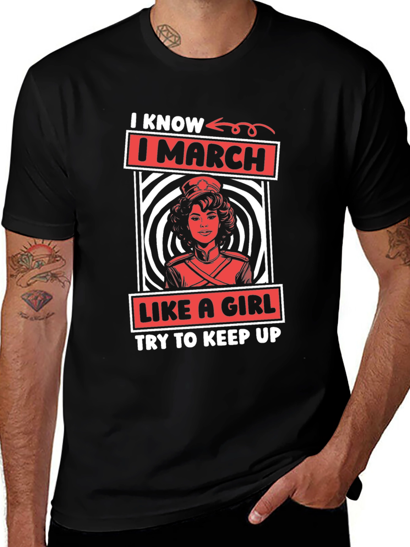 Variant 28 of I March Like A Girl Graphic Tee