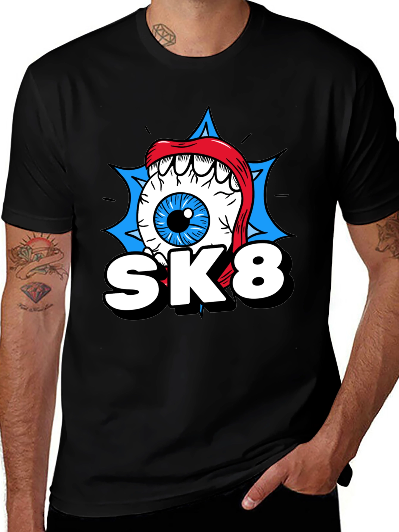 Variant 16 of SK8 Eye Graphic T-Shirt - Cool Novelty Tee