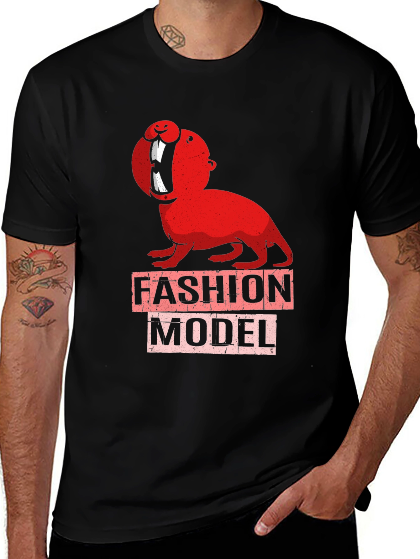 Variant 28 of Fashion Model Beaver Graphic T-Shirt