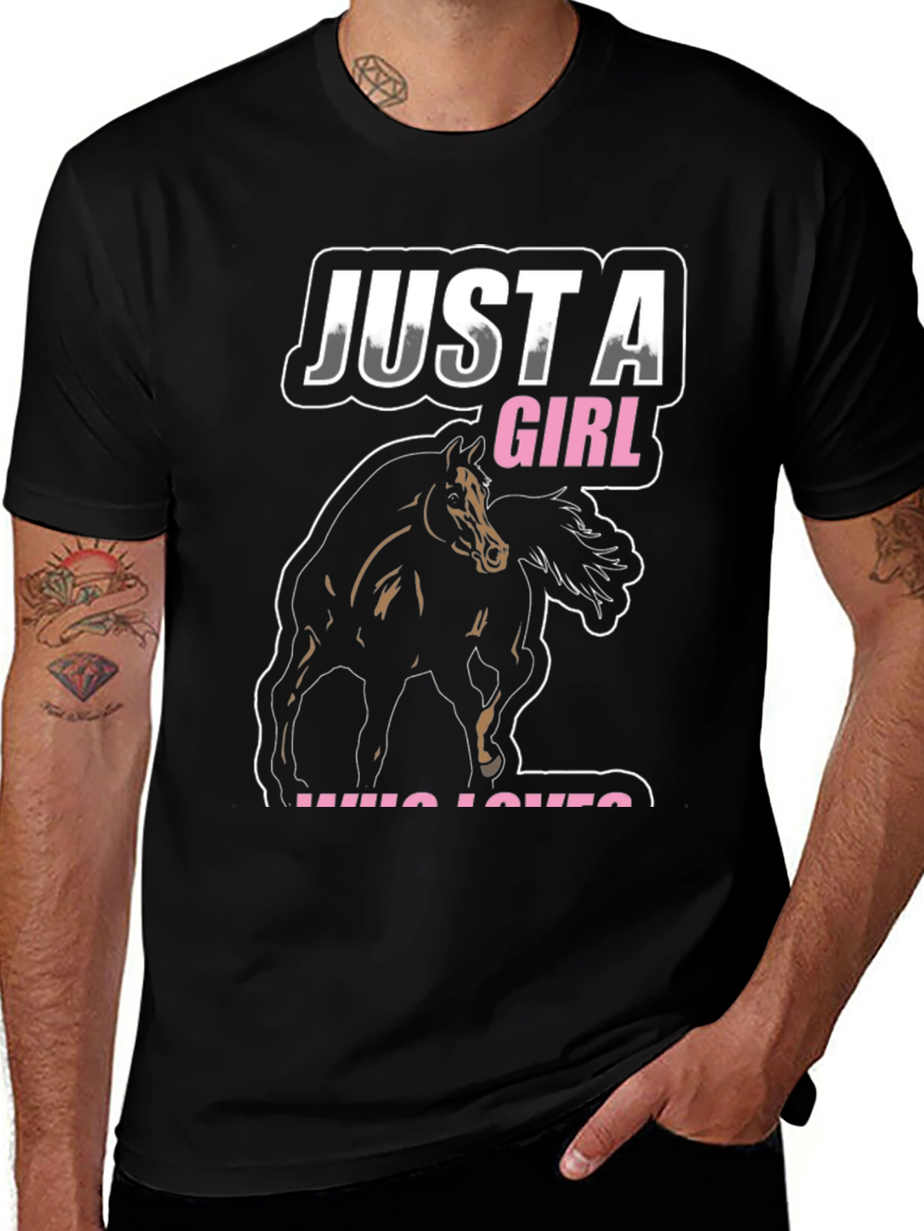 Variant 22 of Just A Girl Who Loves Horses Graphic Tee