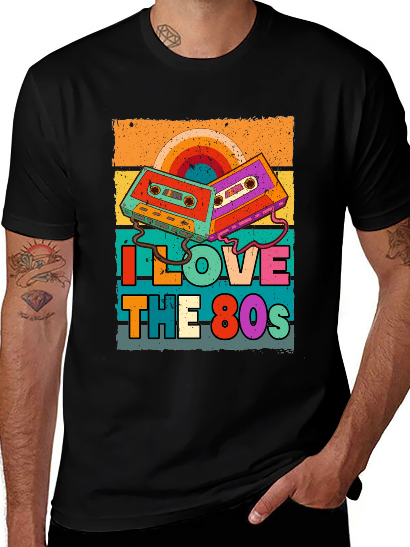 Variant 18 of I Love the 80s Retro Cassette Tape T-Shirt
