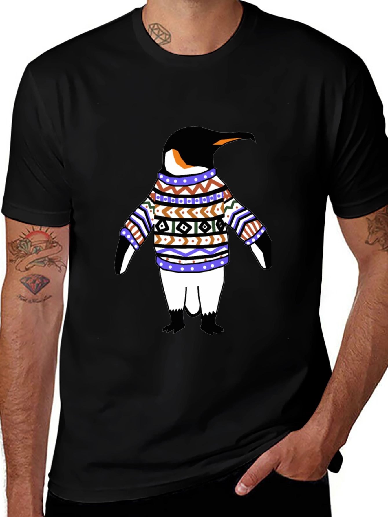 Variant 22 of Penguin in Sweater Graphic T-Shirt
