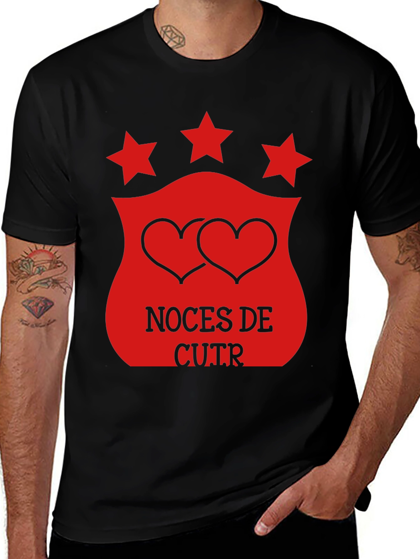 Variant 17 of Noces de Cuir Heart Stars Graphic Tee