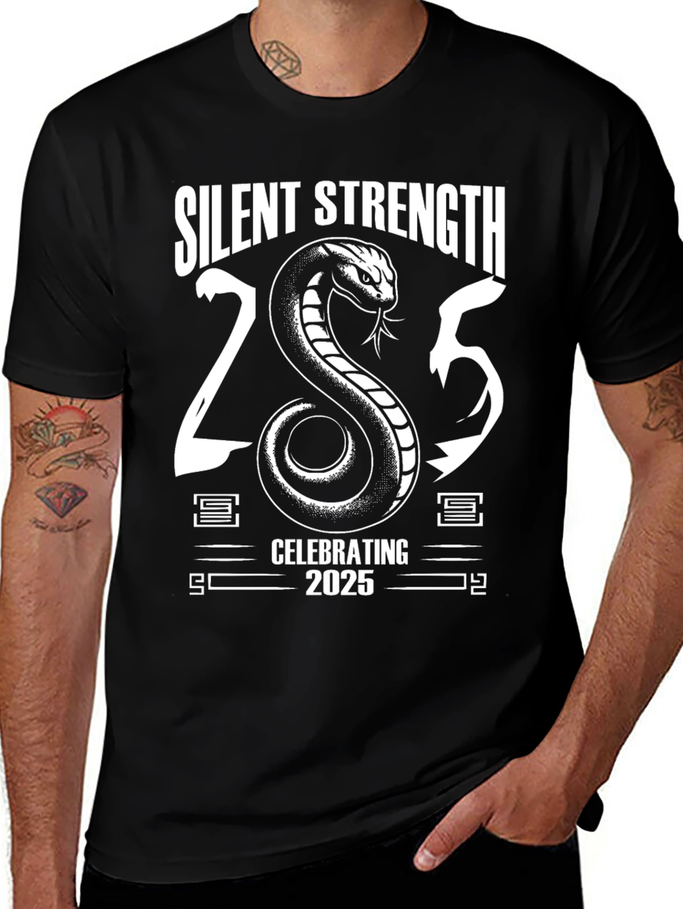 Variant 20 of Silent Strength 2025 Graphic T-Shirt - Black