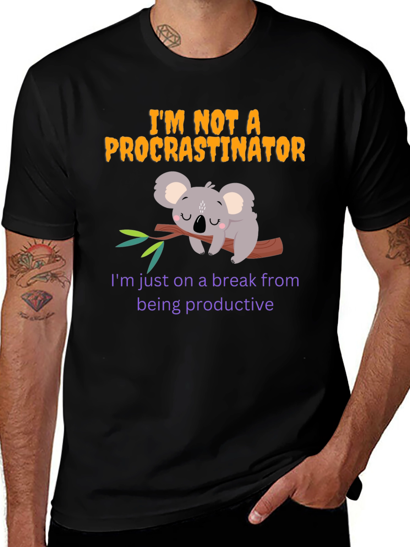 Variant 17 of Funny Procrastinator Koala T-Shirt