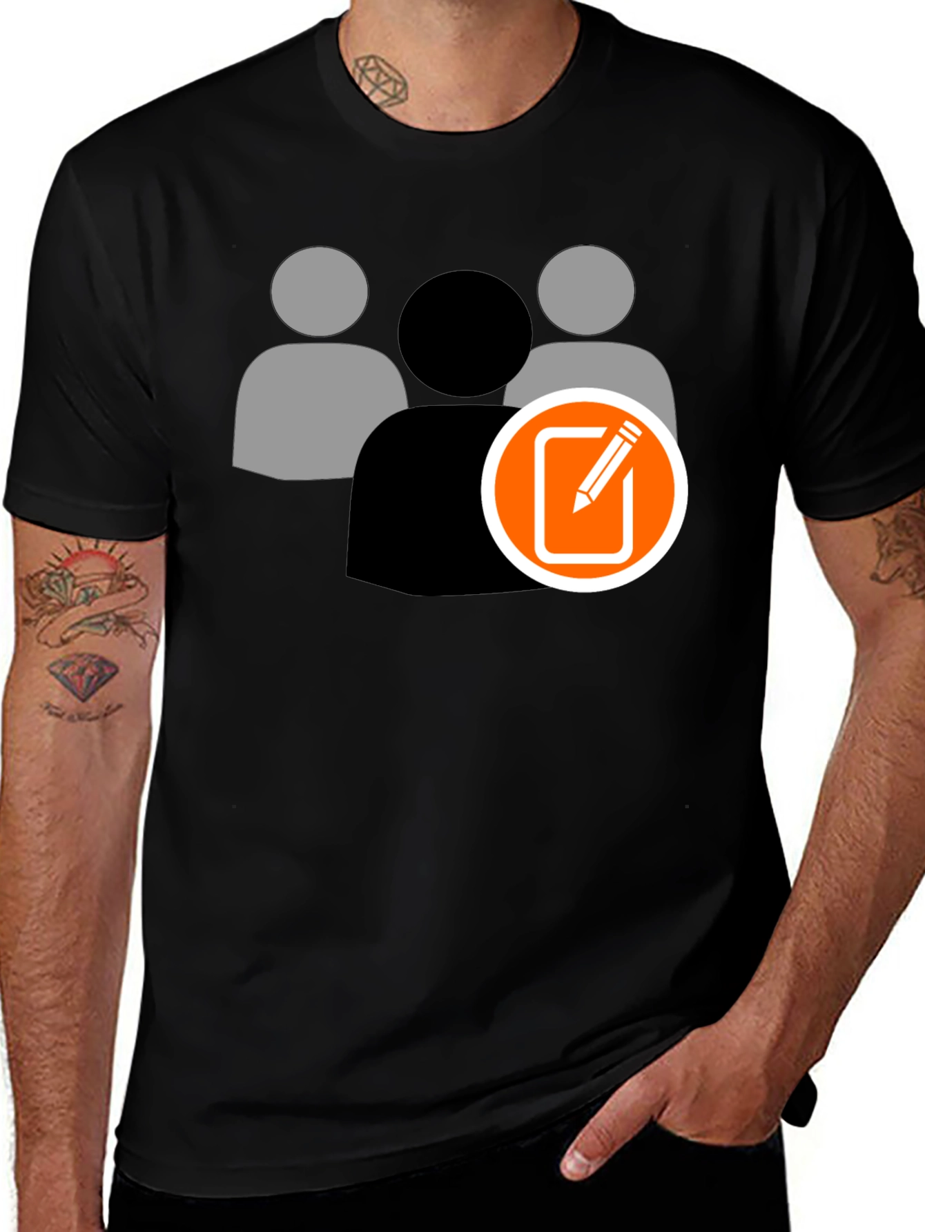 Variant 29 of Team Edit Black T-Shirt