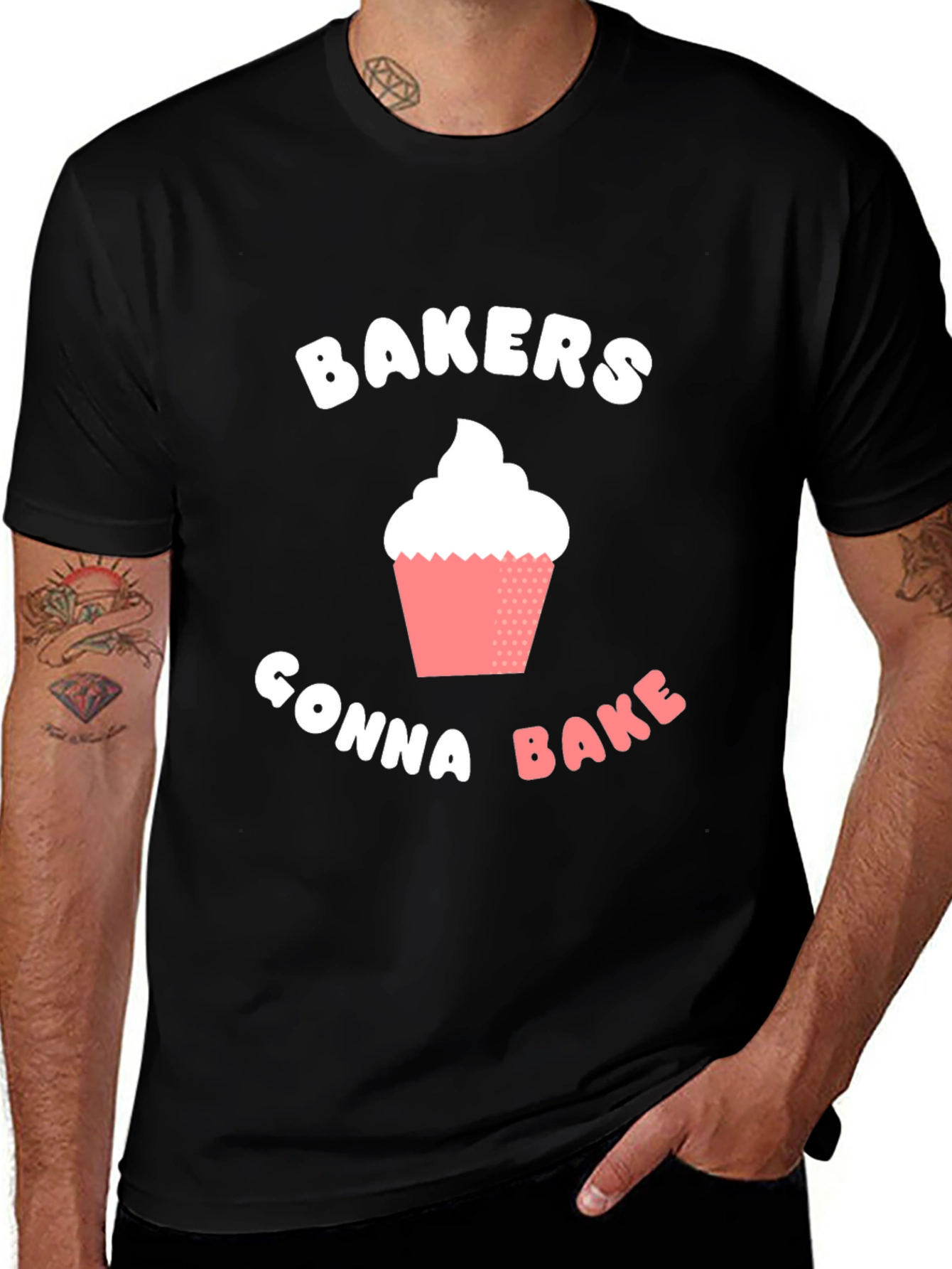 Variant 2 of Bakers Gonna Bake T-Shirt -  Cupcake Design