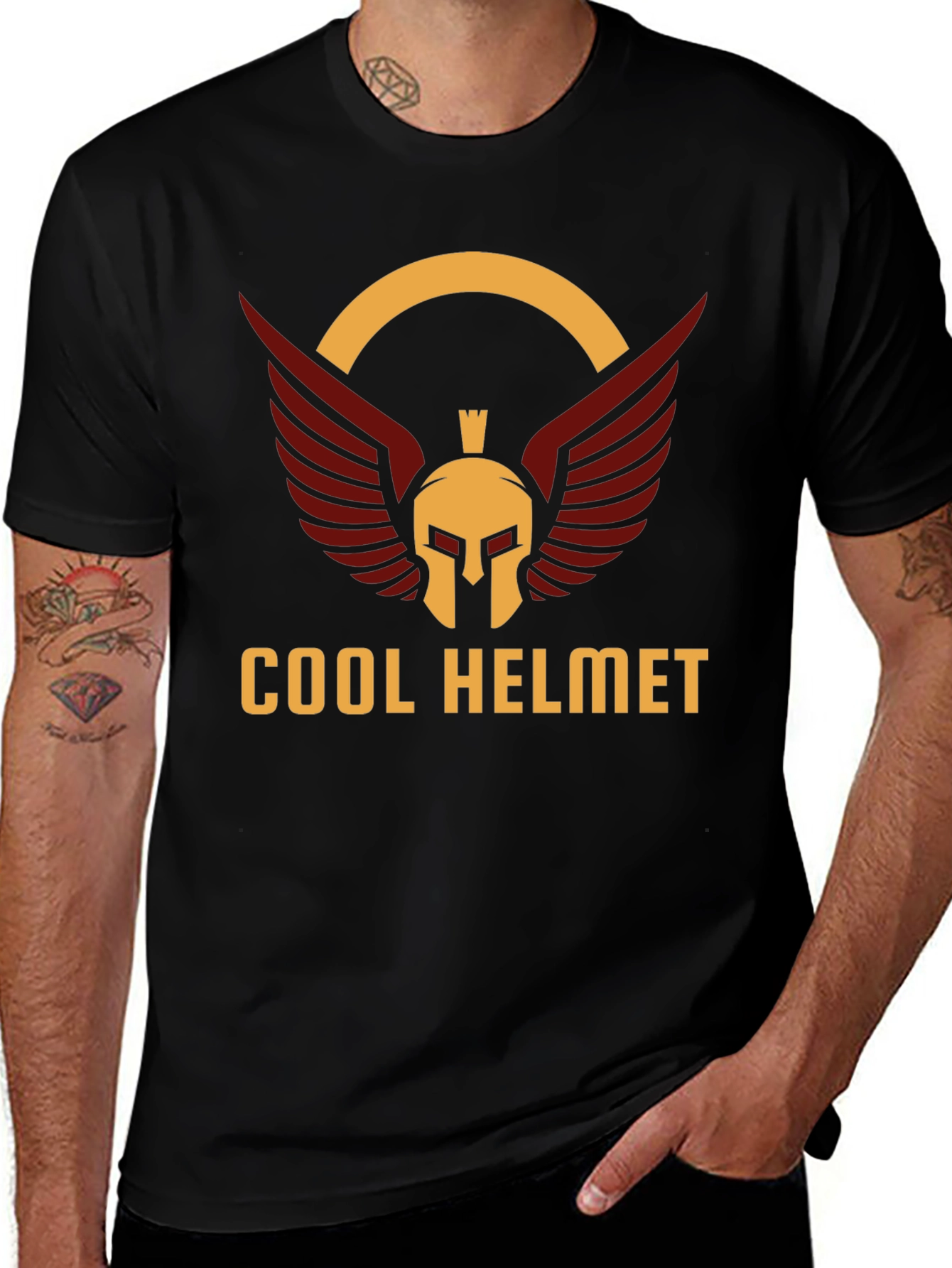 Variant 10 of Cool Helmet Graphic T-Shirt