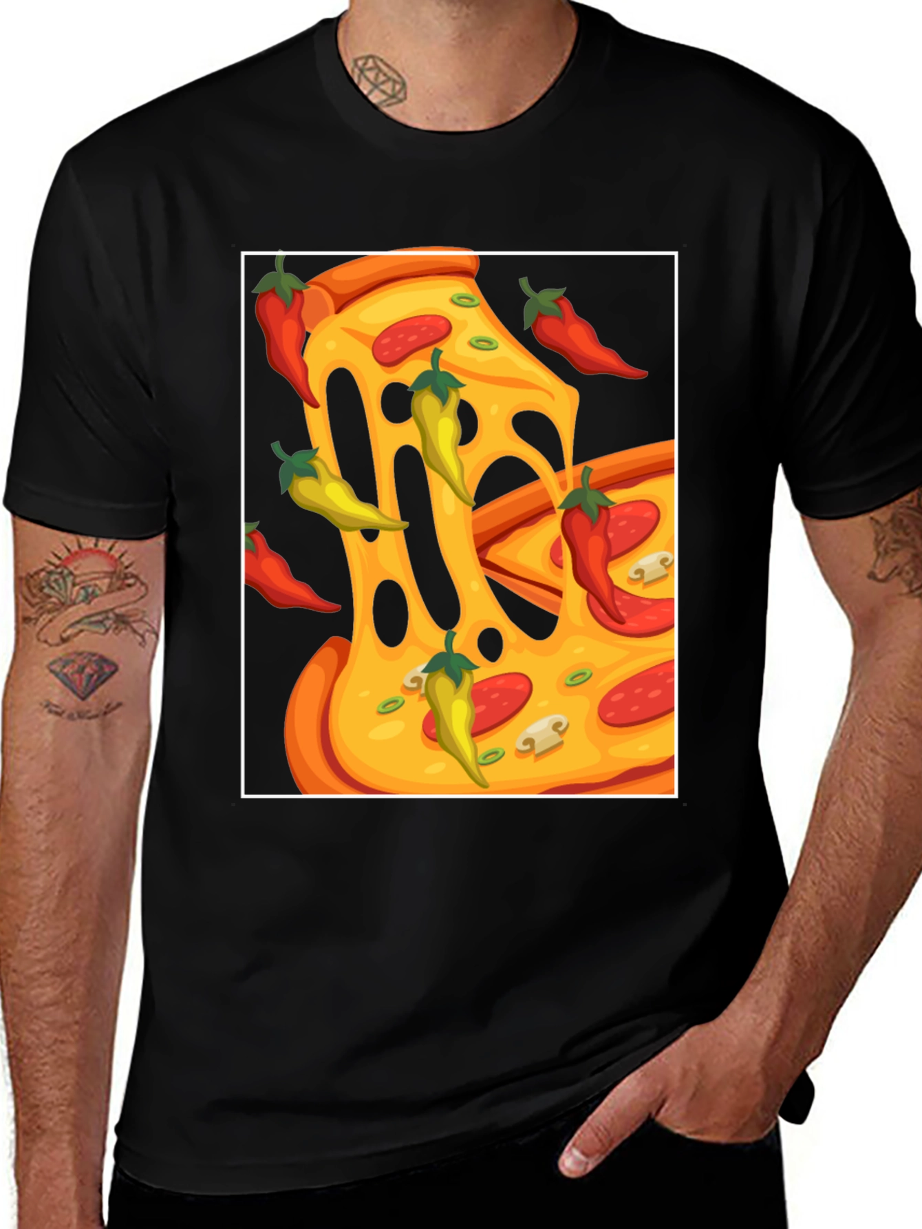 Pizza & Peppers Graphic Tee