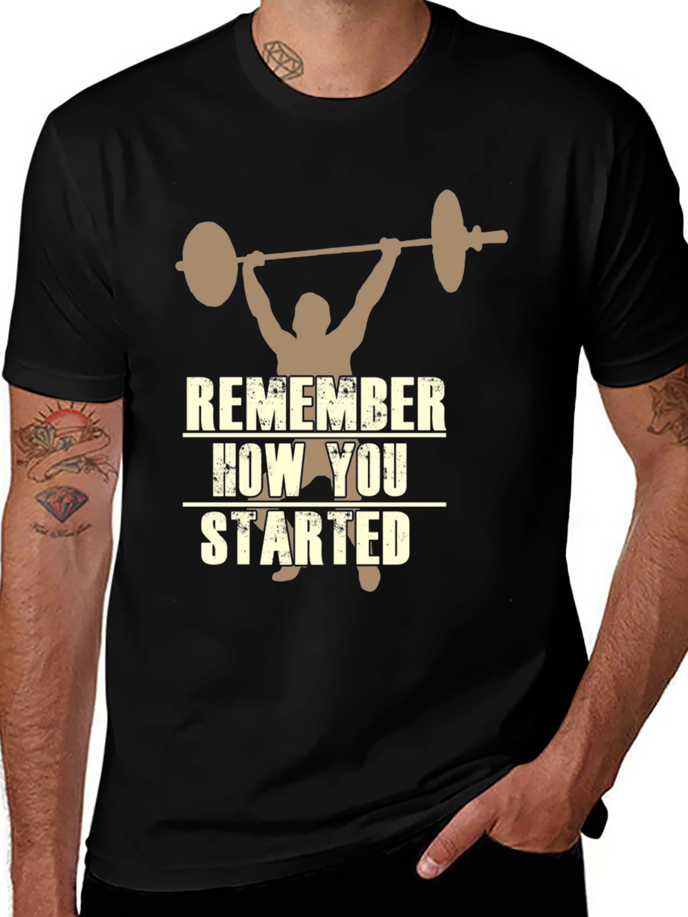 Variant 6 of Remember How You Started Weightlifting T-Shirt