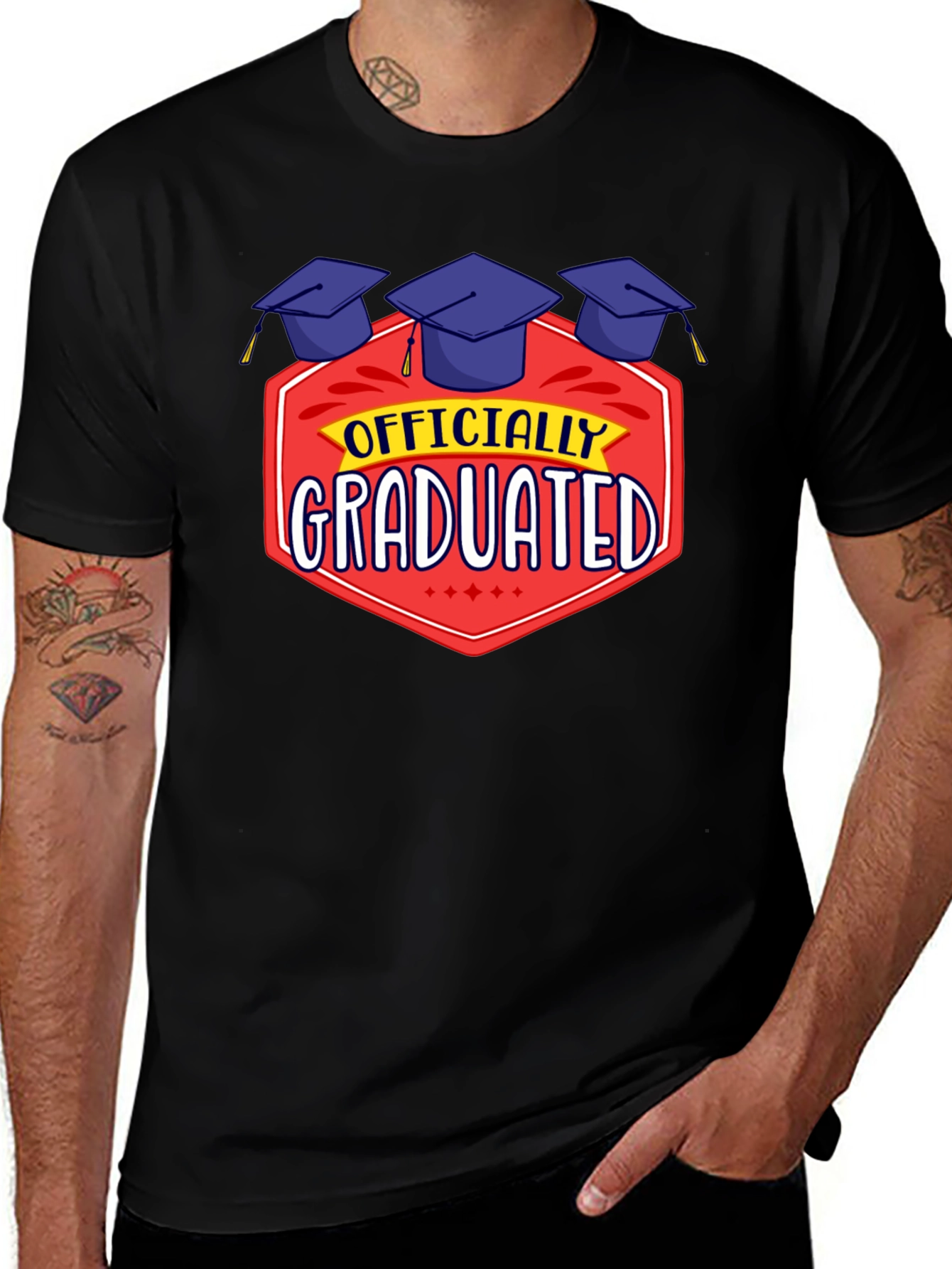 Variant 5 of Officially Graduated Black T-Shirt