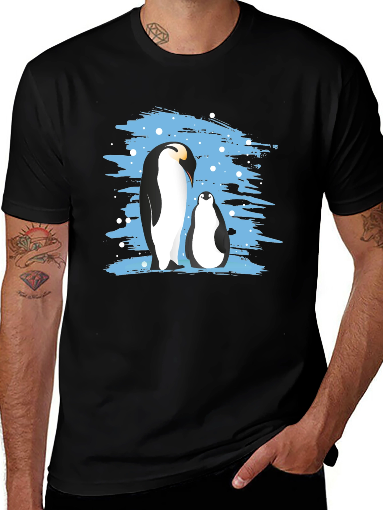 Variant 2 of Penguin Family Graphic Tee - Unisex