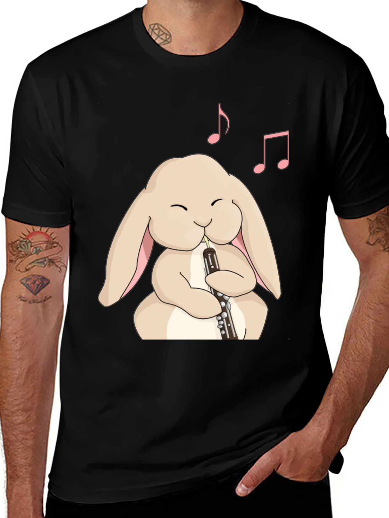 Variant 14 of Bunny Clarinet T-Shirt - Playful Music Lover Tee