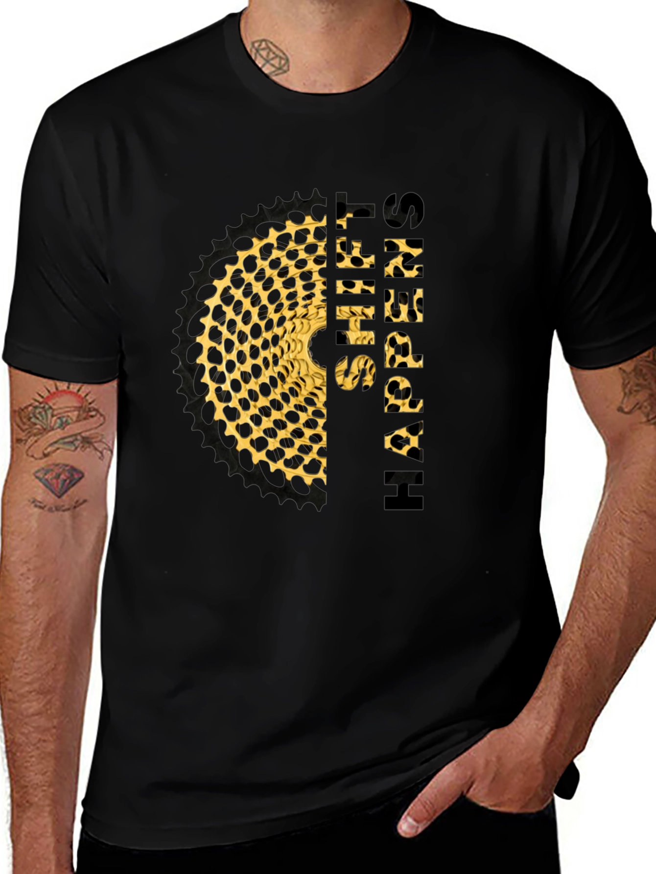 Variant 27 of Hyper Shift T-Shirt - Leopard Sprocket Design