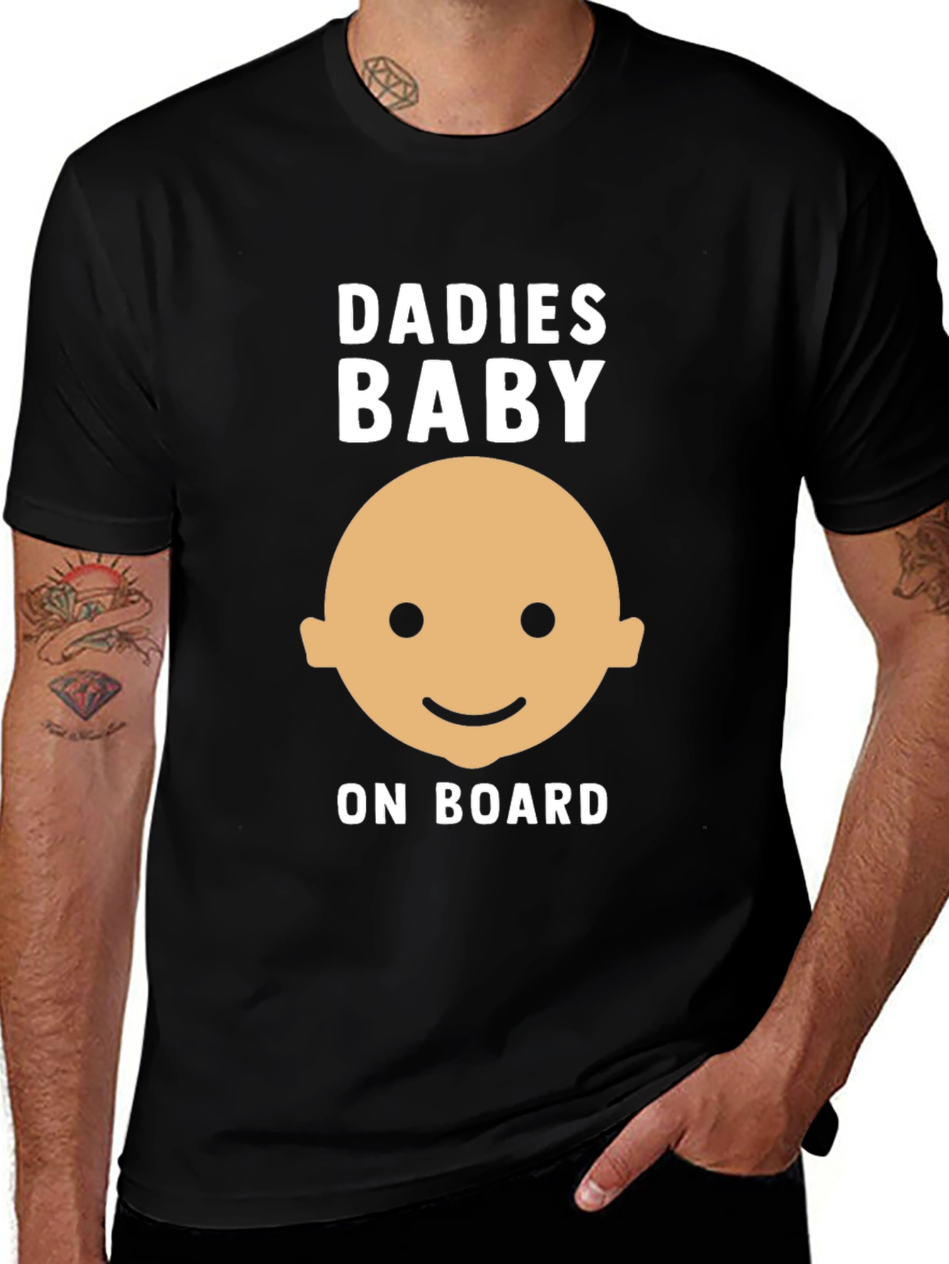 Variant 6 of Dadies Baby On Board Graphic T-Shirt - Black