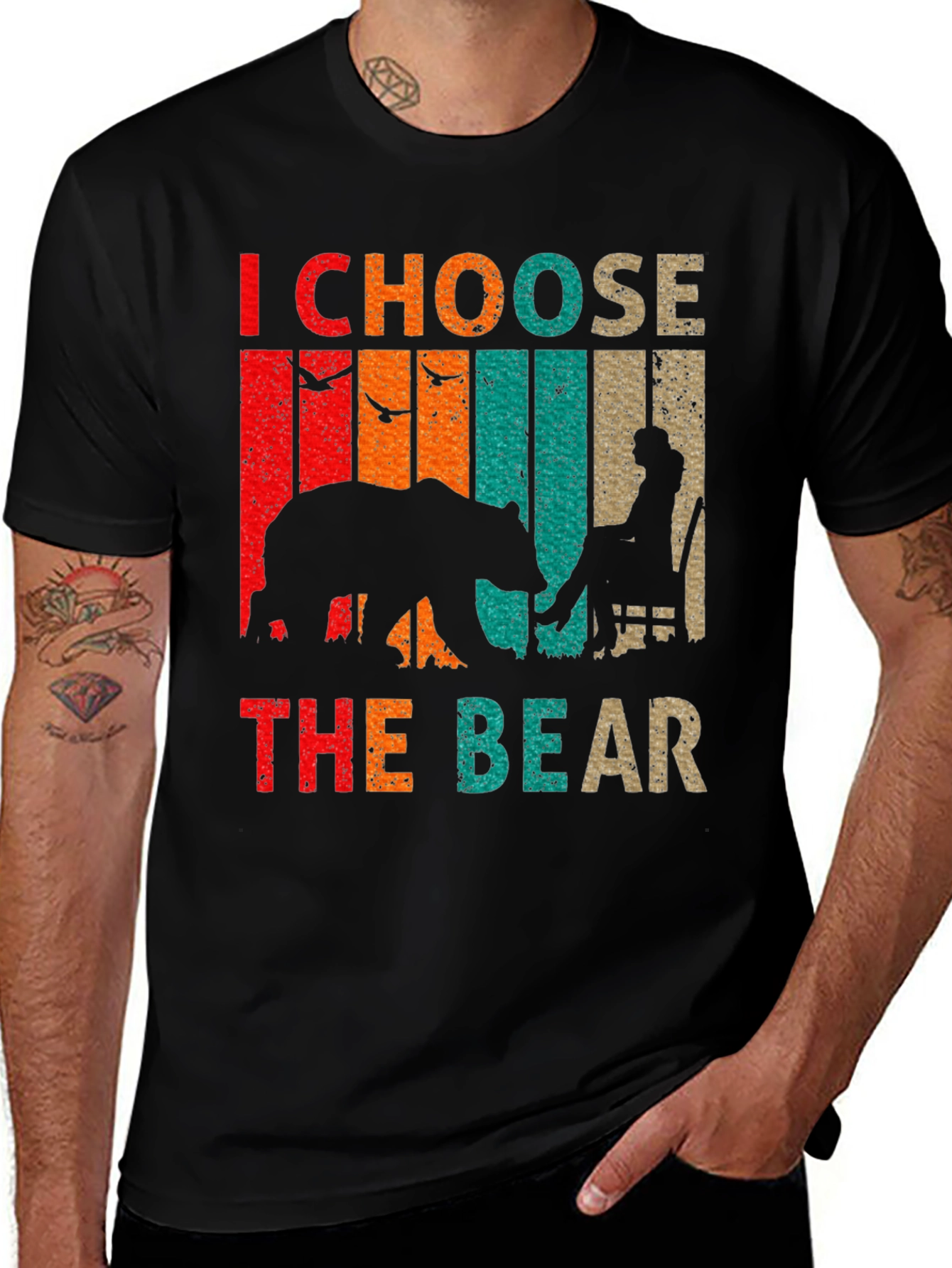 Variant 20 of I Choose The Bear Graphic T-Shirt