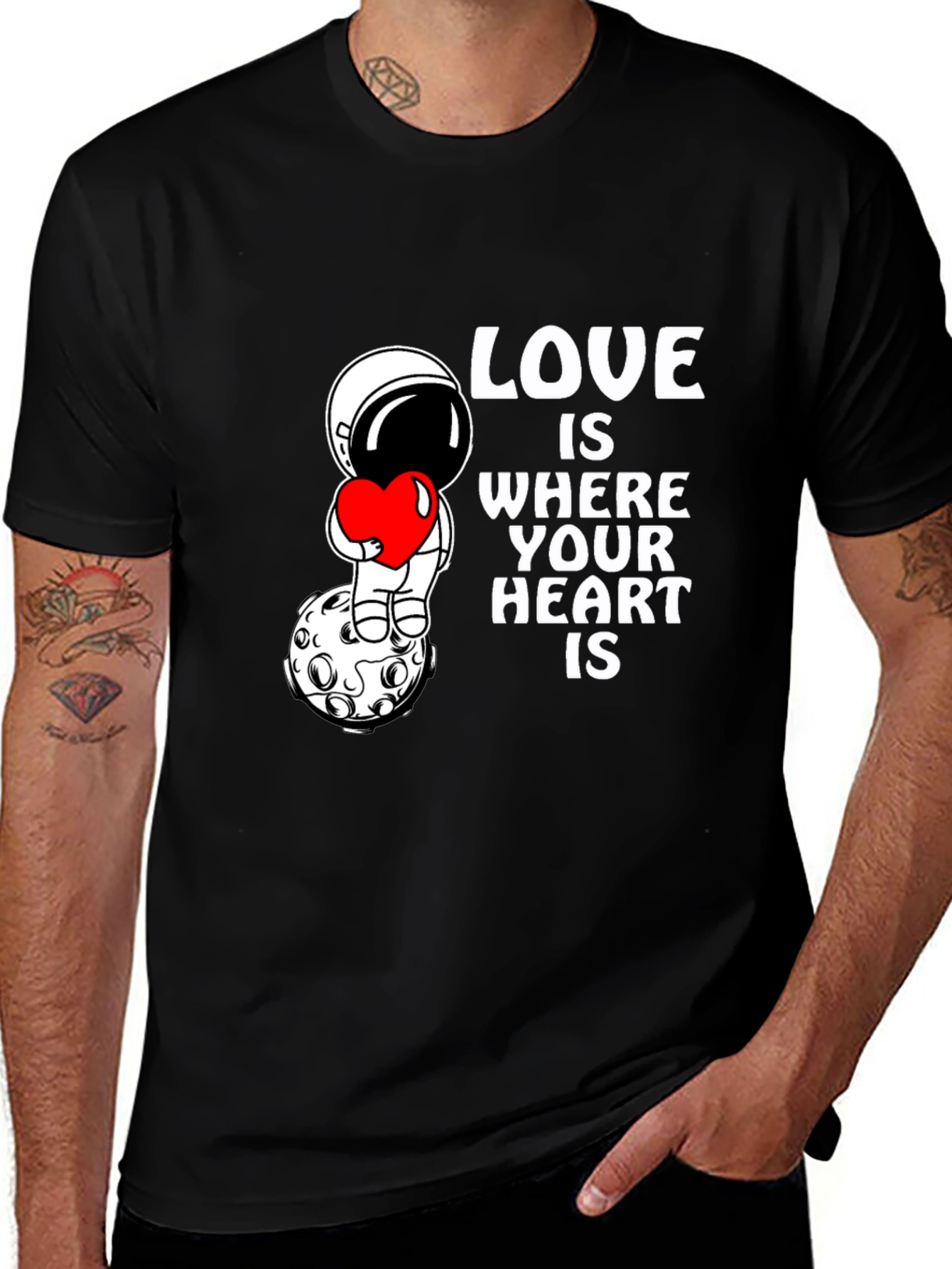 Variant 16 of Love Where Your Heart Is Astronaut T-Shirt