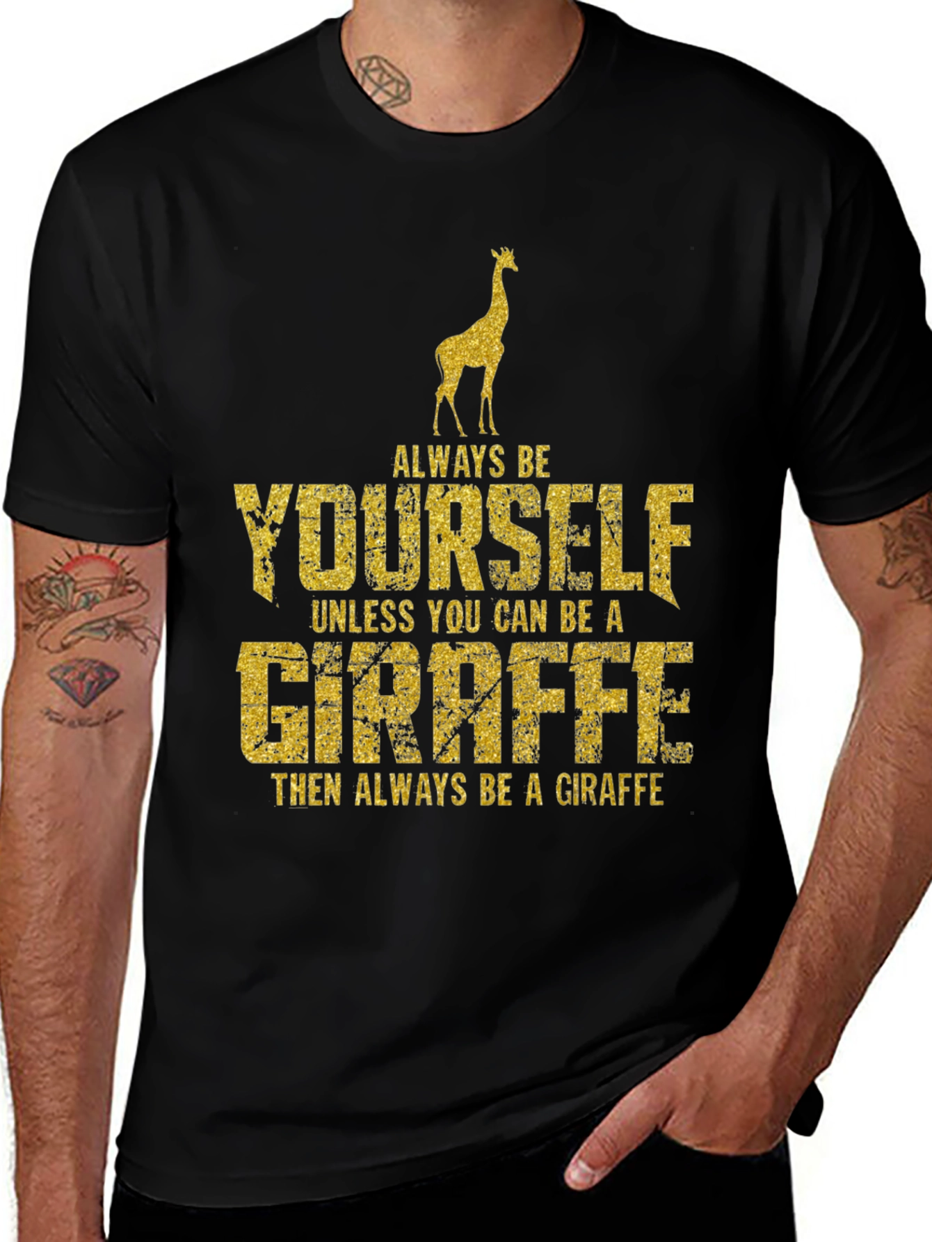 Variant 16 of Always Be Yourself Giraffe Graphic T-Shirt