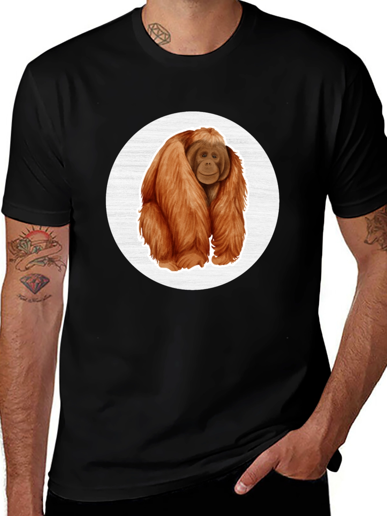 Variant 17 of Orangutan Graphic Tee - Cool Animal Lover's Shirt