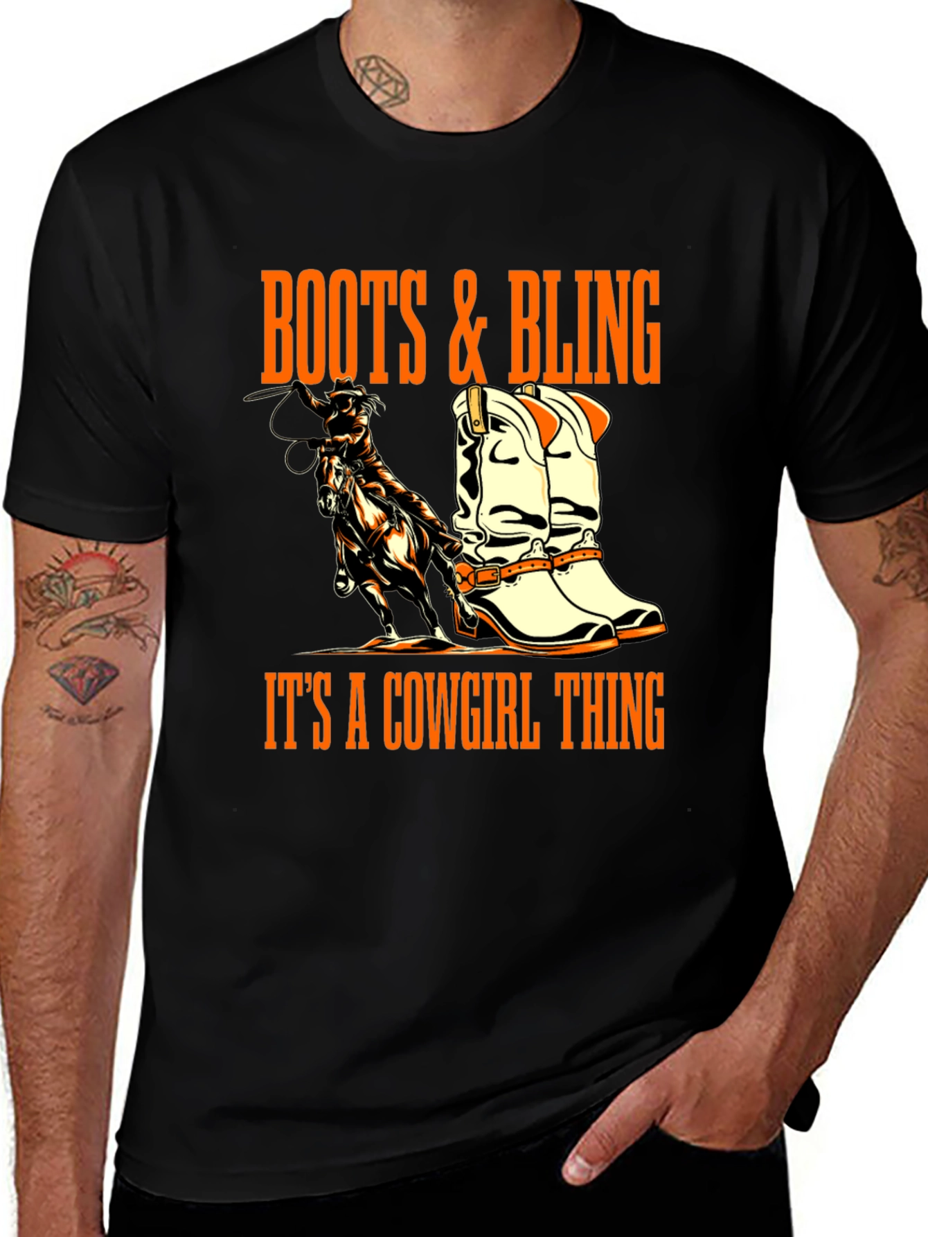 Variant 15 of Boots & Bling Cowgirl T-Shirt