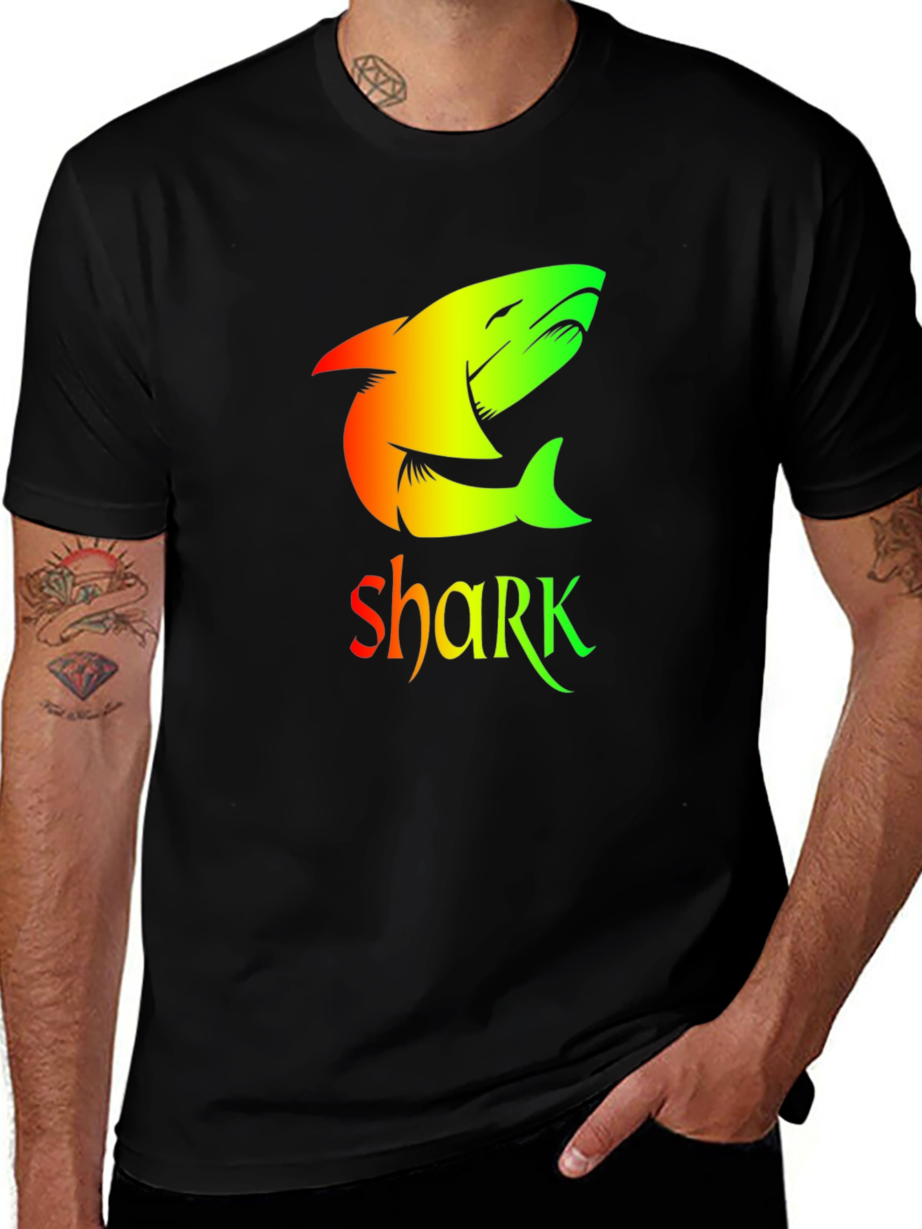 Variant 29 of Cool Shark Graphic Black T-Shirt