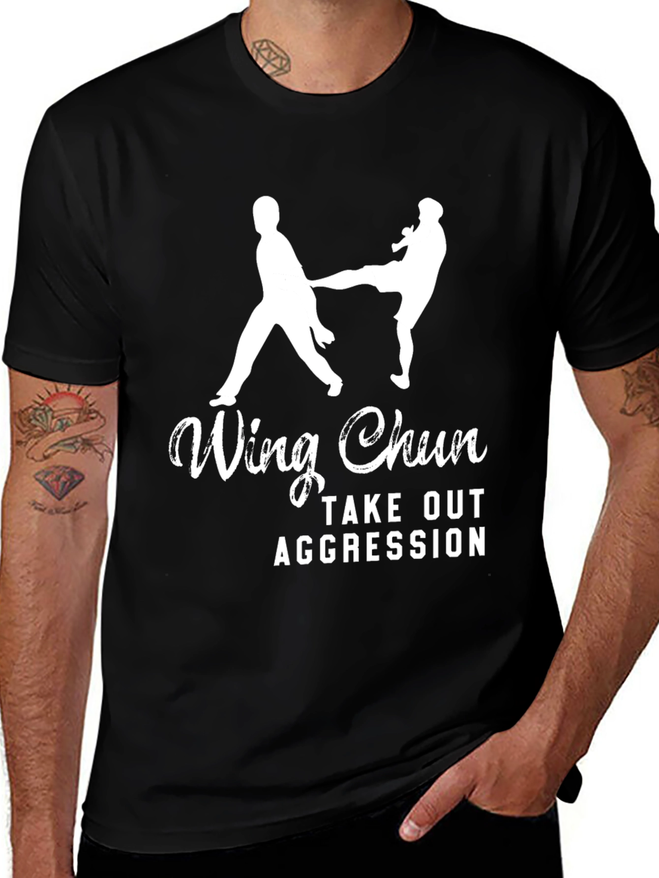 Wing Chun Take Out Aggression Graphic T-Shirt