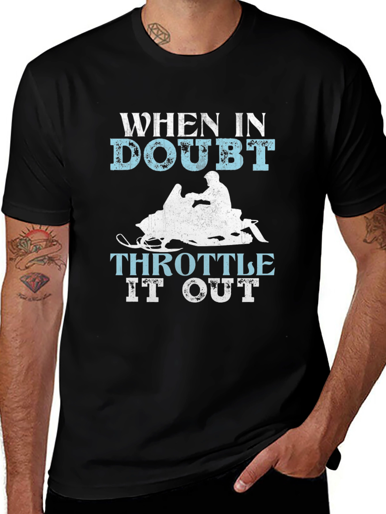 Variant 22 of When In Doubt Throttle It Out T-Shirt