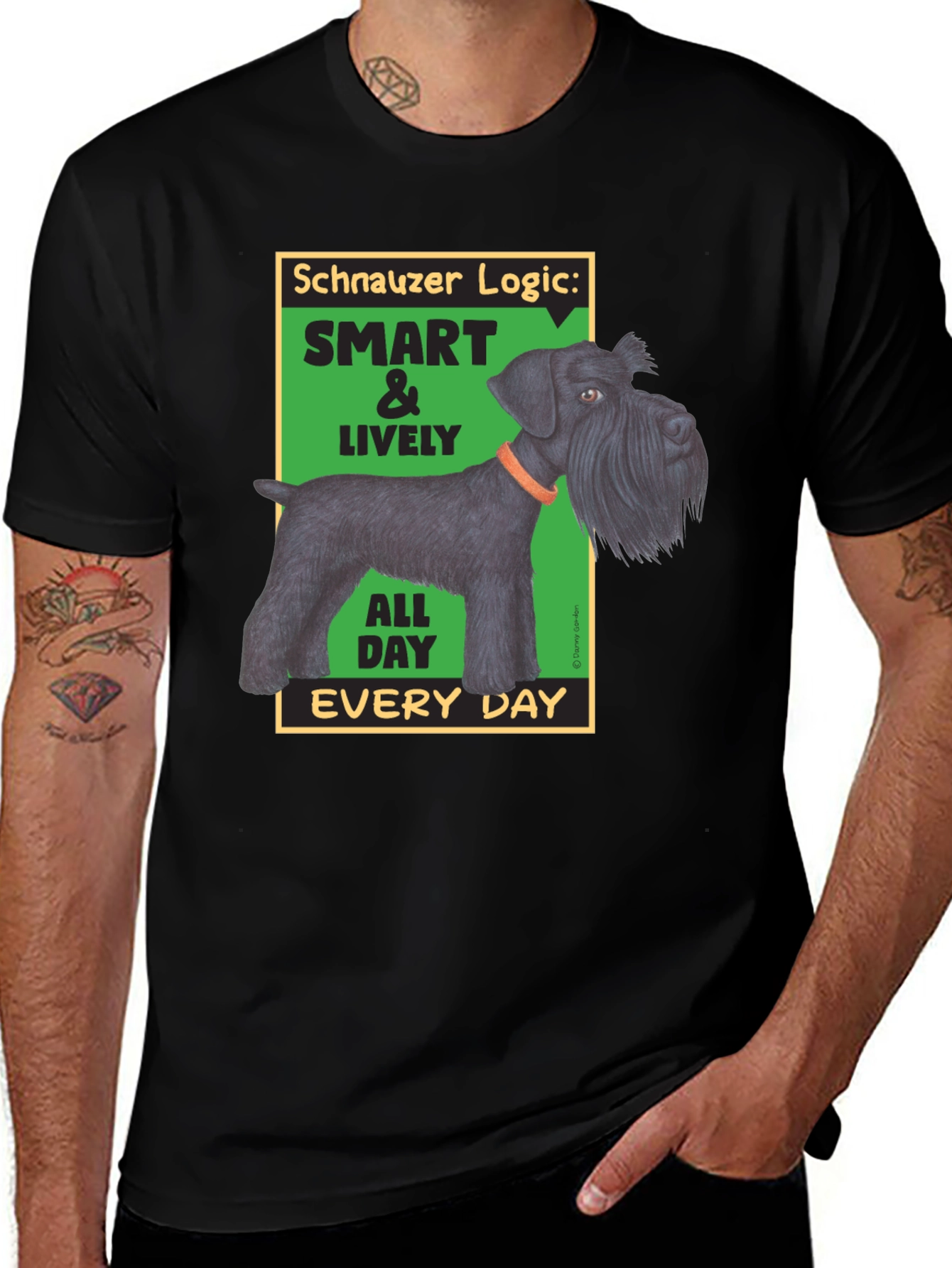 Variant 14 of Schnauzer Logic Men's Graphic T-Shirt