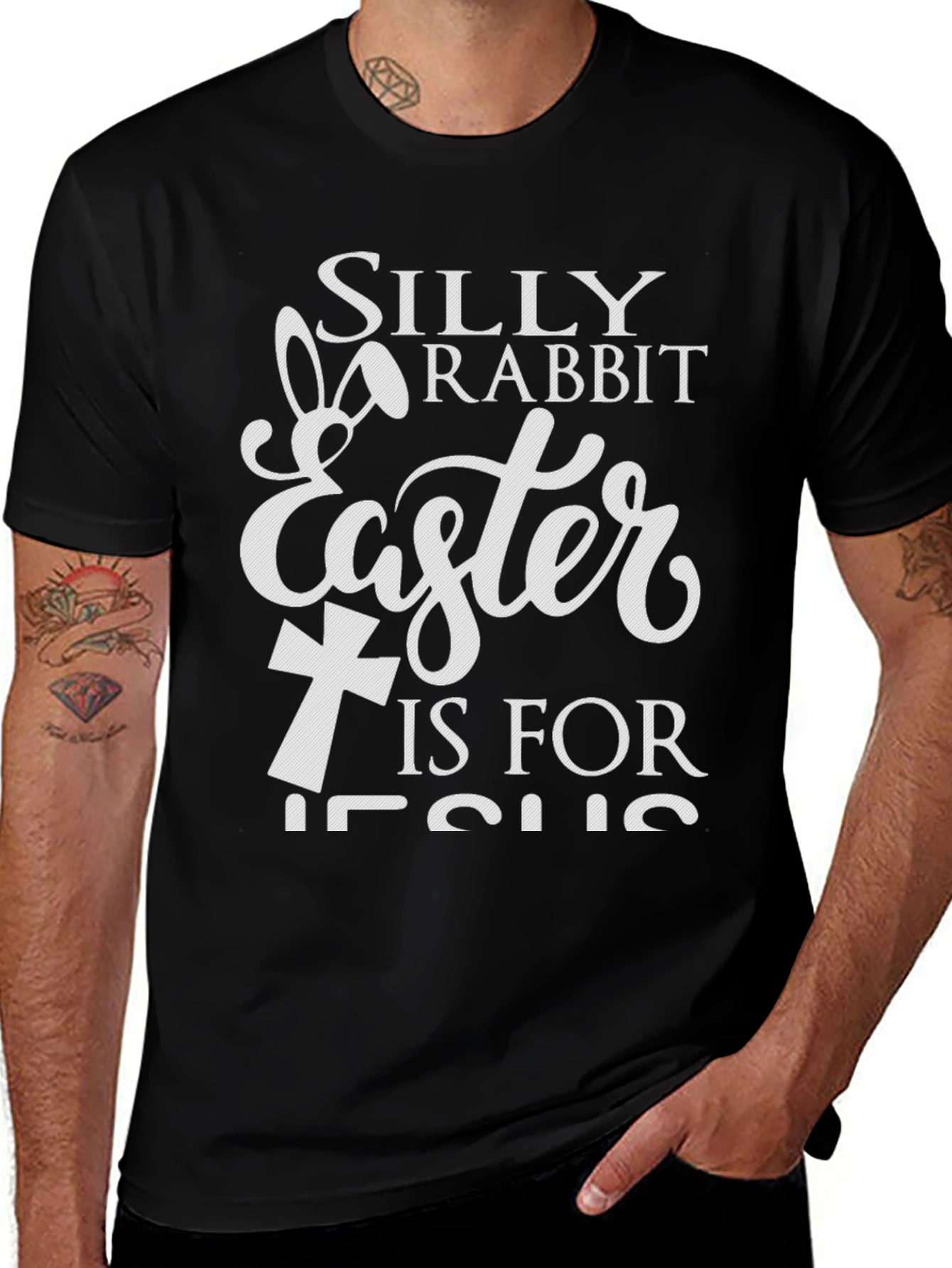 Variant 3 of Silly Rabbit Easter Is For Jesus T-Shirt