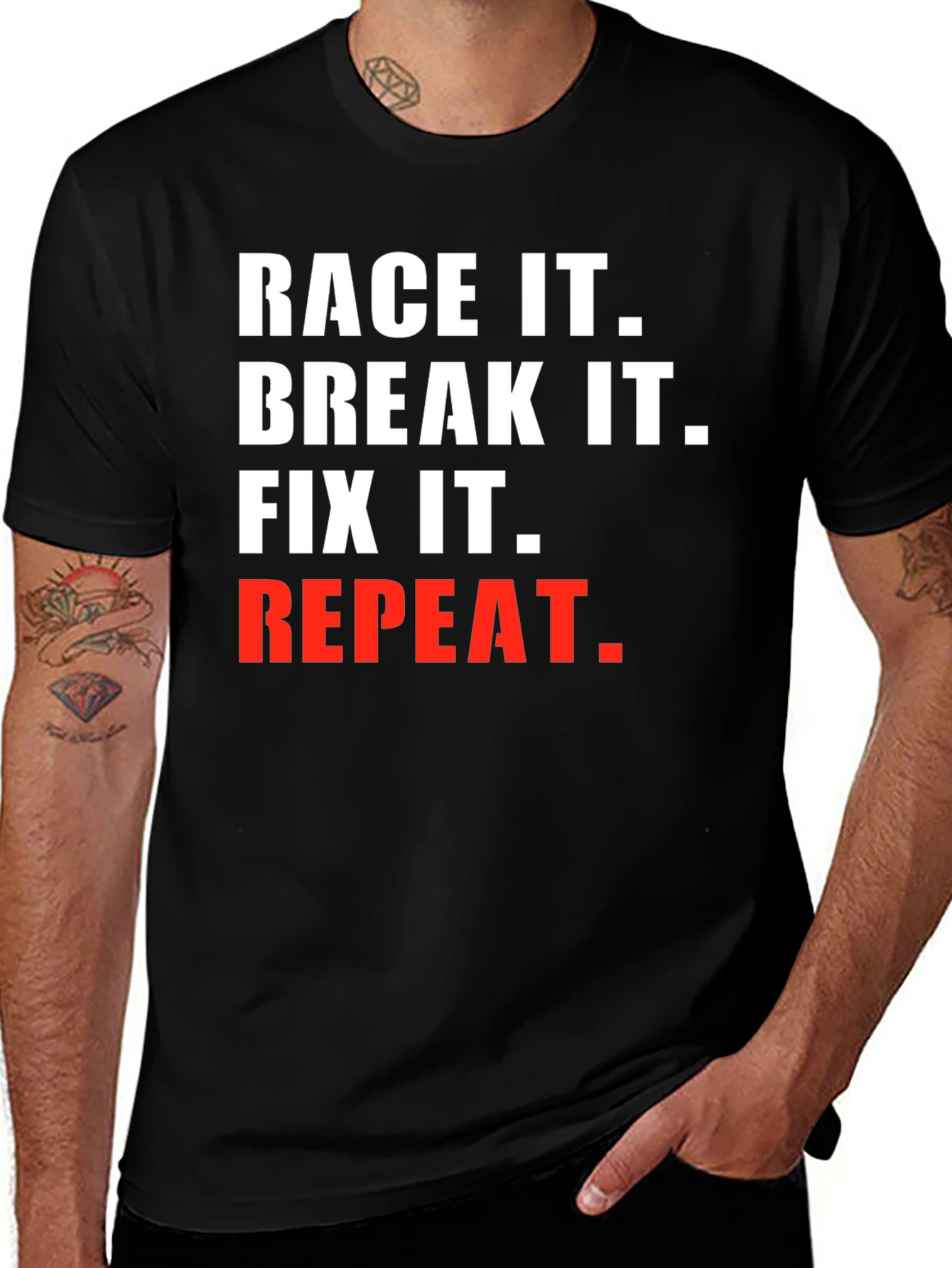 Variant 6 of Race It, Break It, Fix It, Repeat T-Shirt