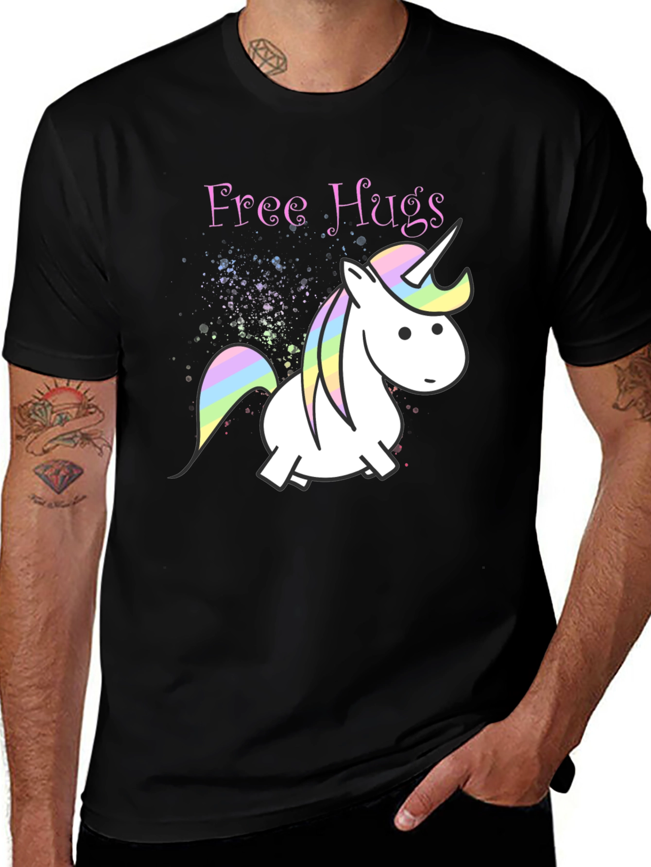 Unicorn Free Hugs Graphic T-Shirt