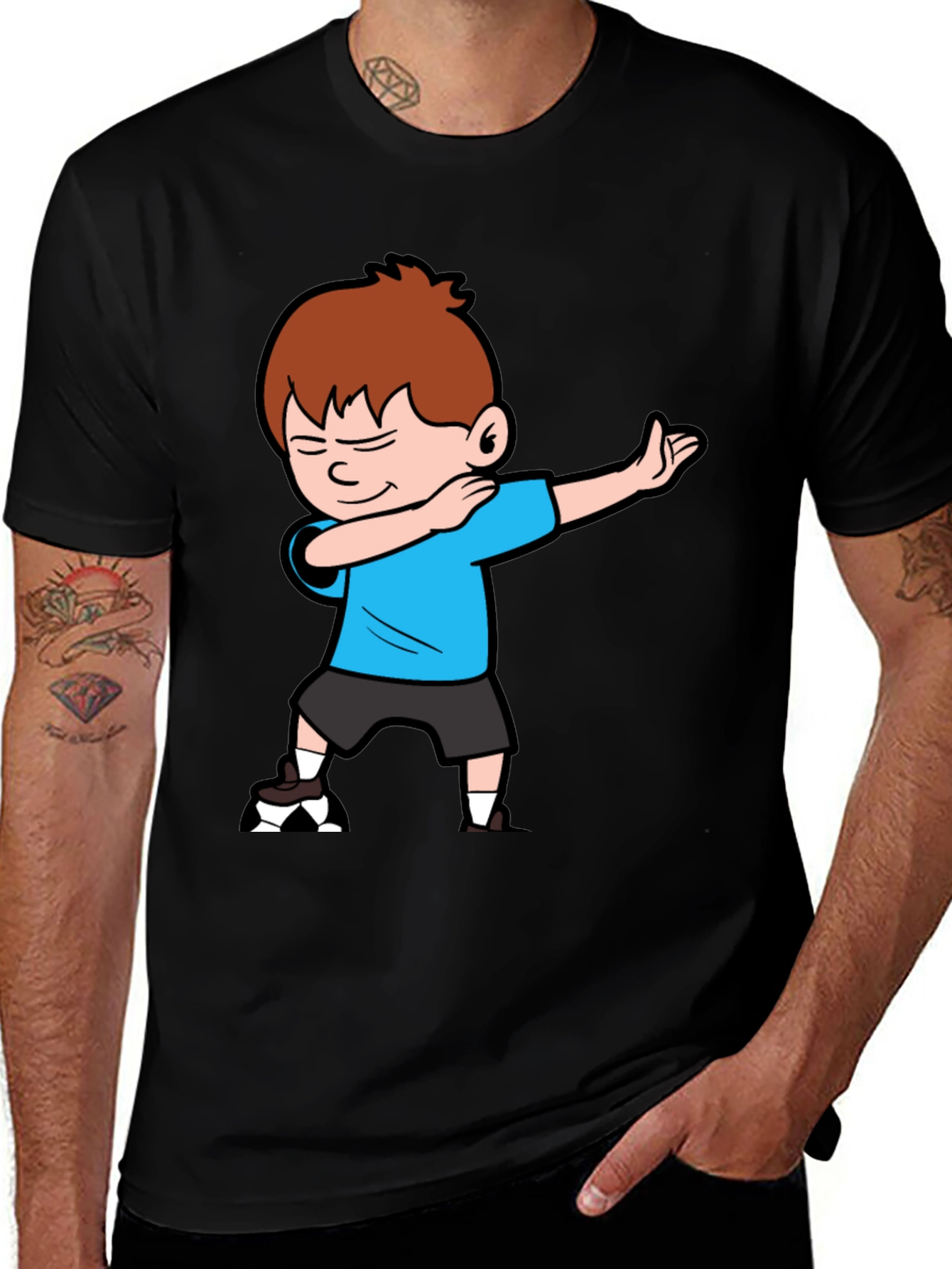 Variant 13 of Dabbing Boy Graphic Tee - Trendy & Fun!