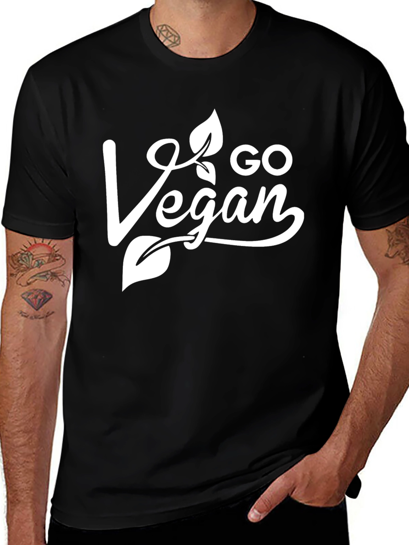 Variant 17 of Go Vegan Graphic T-Shirt