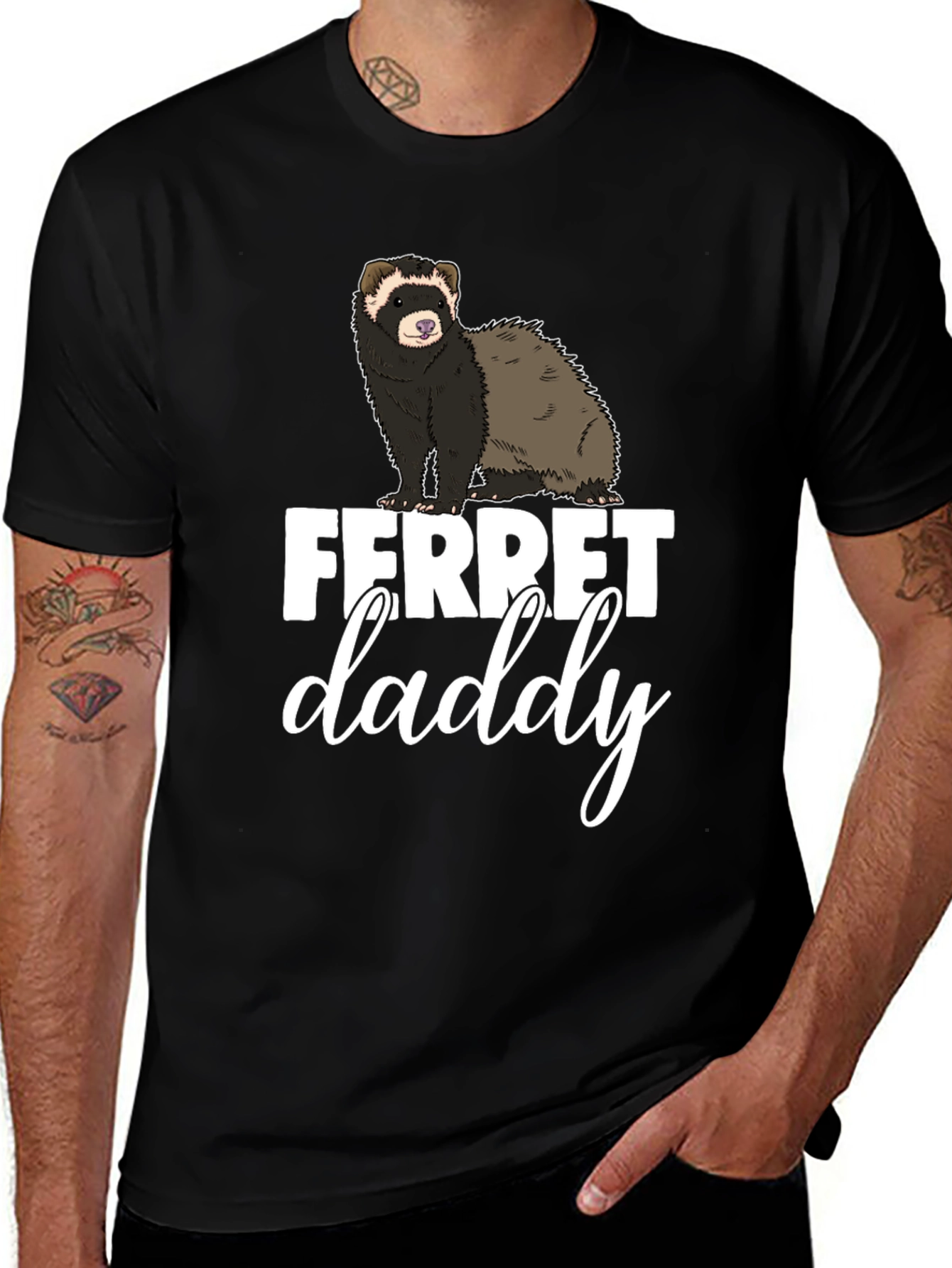 Variant 24 of Ferret Daddy Graphic Tee - Pet Lover Gift