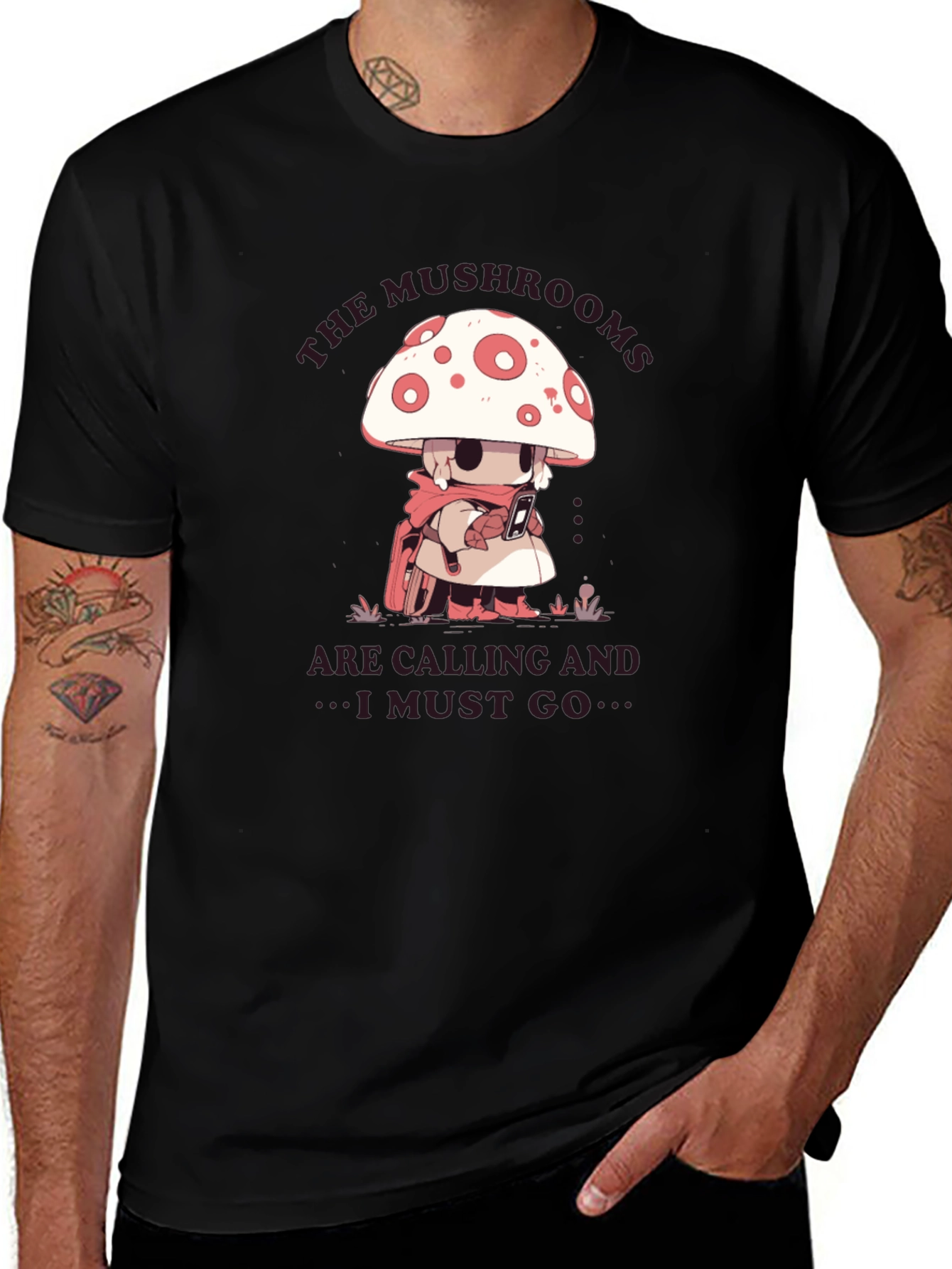 Variant 26 of Mushroom Calling T-Shirt - Must Go Adventure Tee