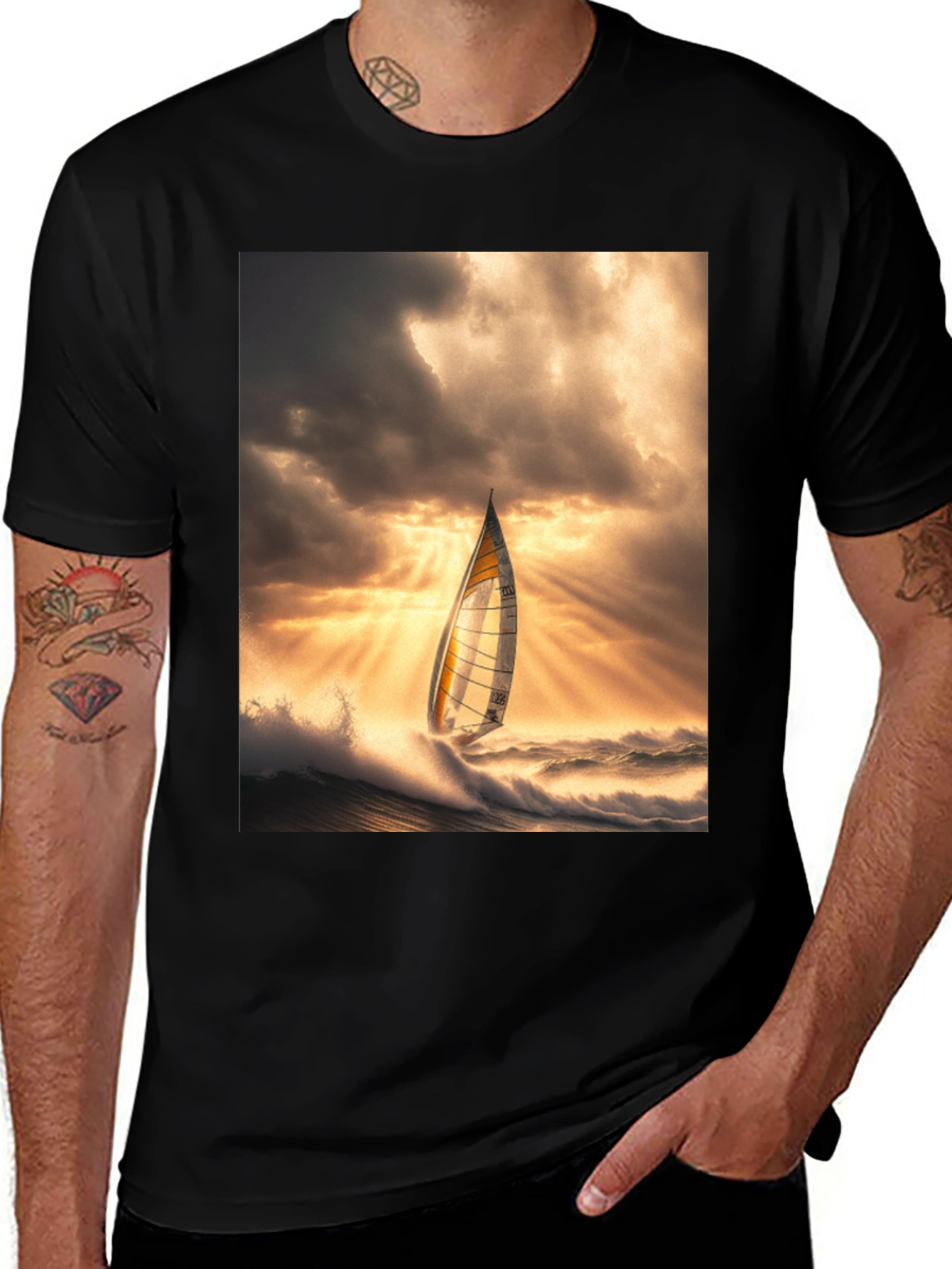 Variant 7 of Sailboat Graphic Tee - Adventure Awaits